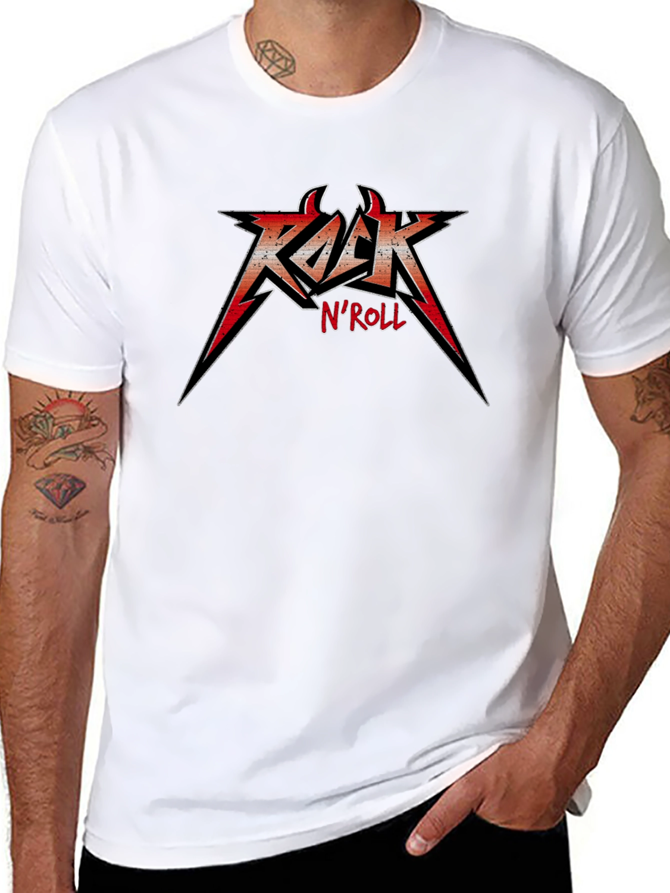 Rock N Roll Graphic Tee - Black