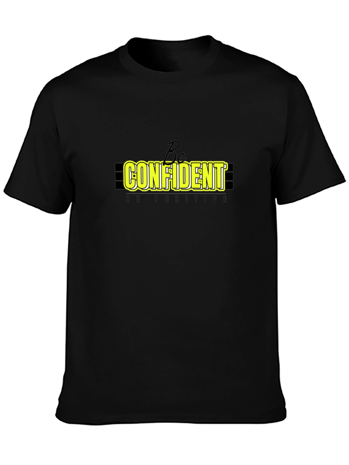 Be Confident Graphic Tee - Black Casual T-Shirt