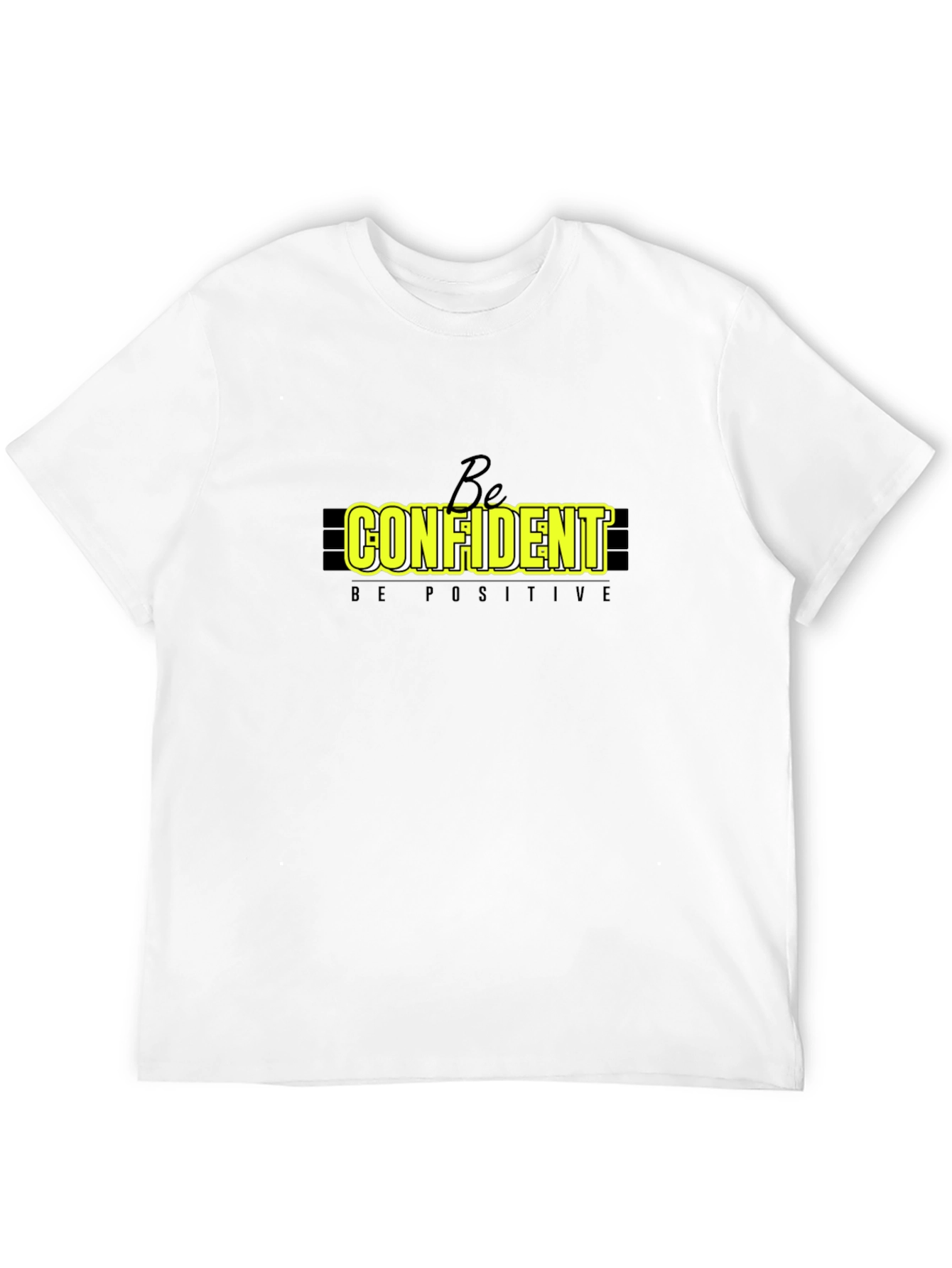 Be Confident Graphic Tee - Black Casual T-Shirt