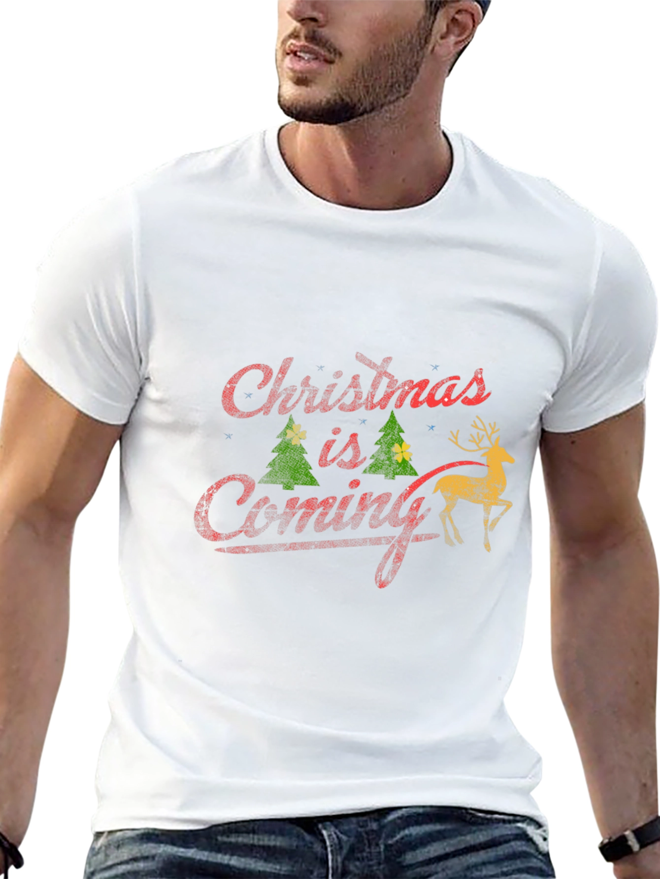 Christmas is Coming Black T-Shirt