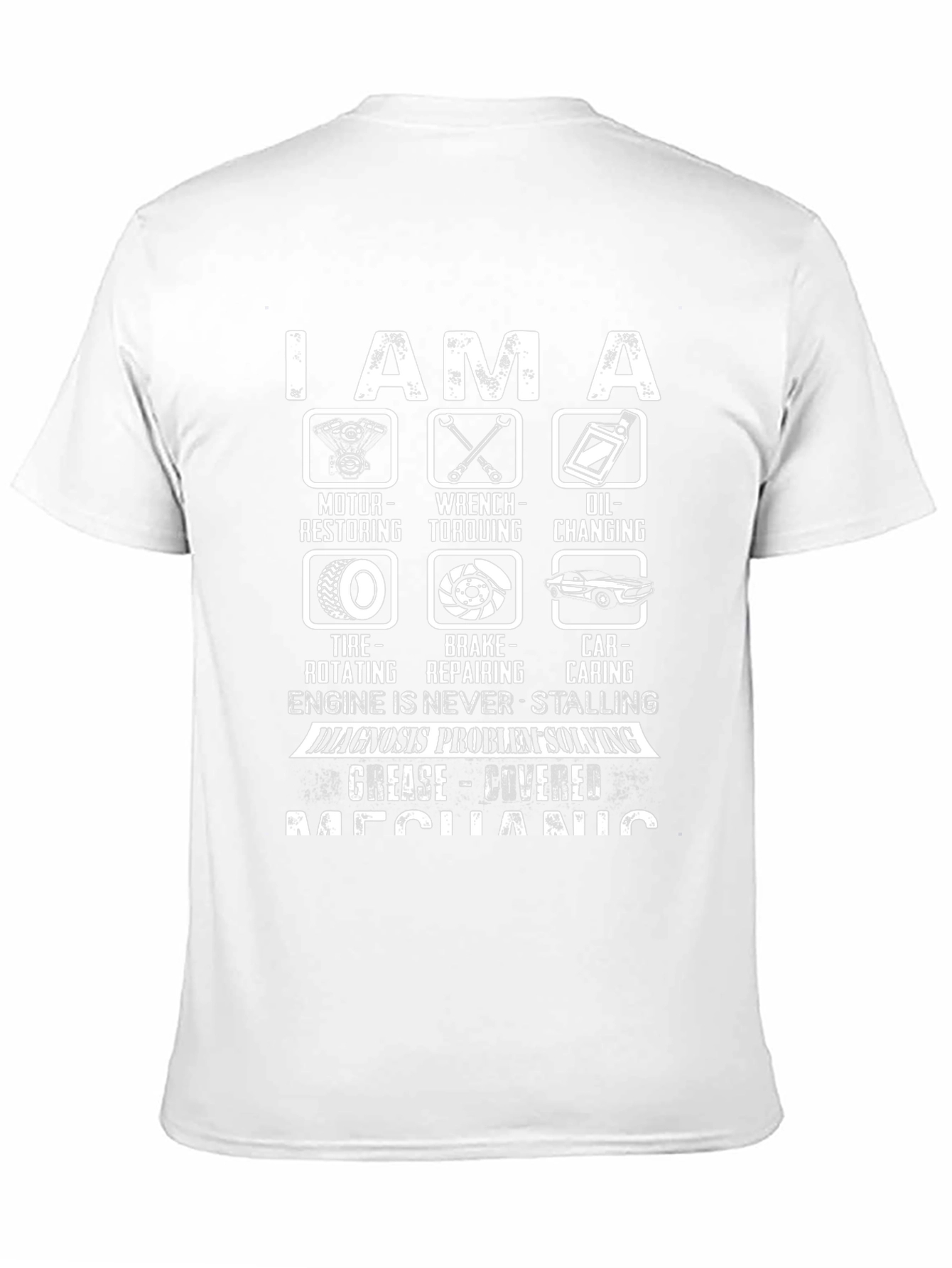 Mechanic T-Shirt: Motor Wrench Tire Brake Car