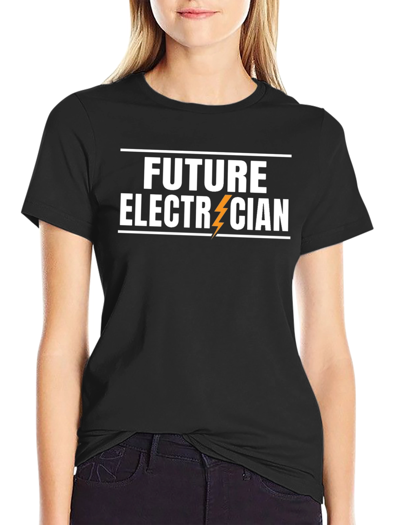 Future Electrician T-Shirt - Black Cotton Tee