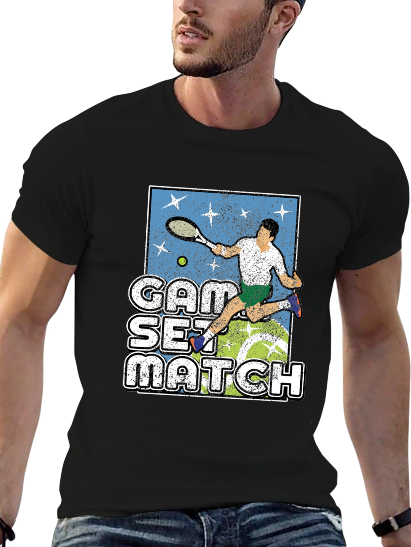 Tennis Game Set Match Graphic T-Shirt
