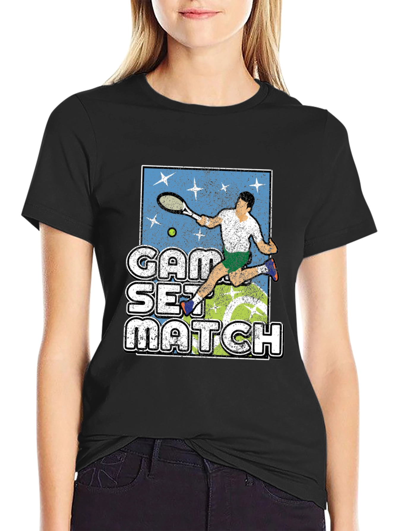 Tennis Game Set Match Graphic T-Shirt