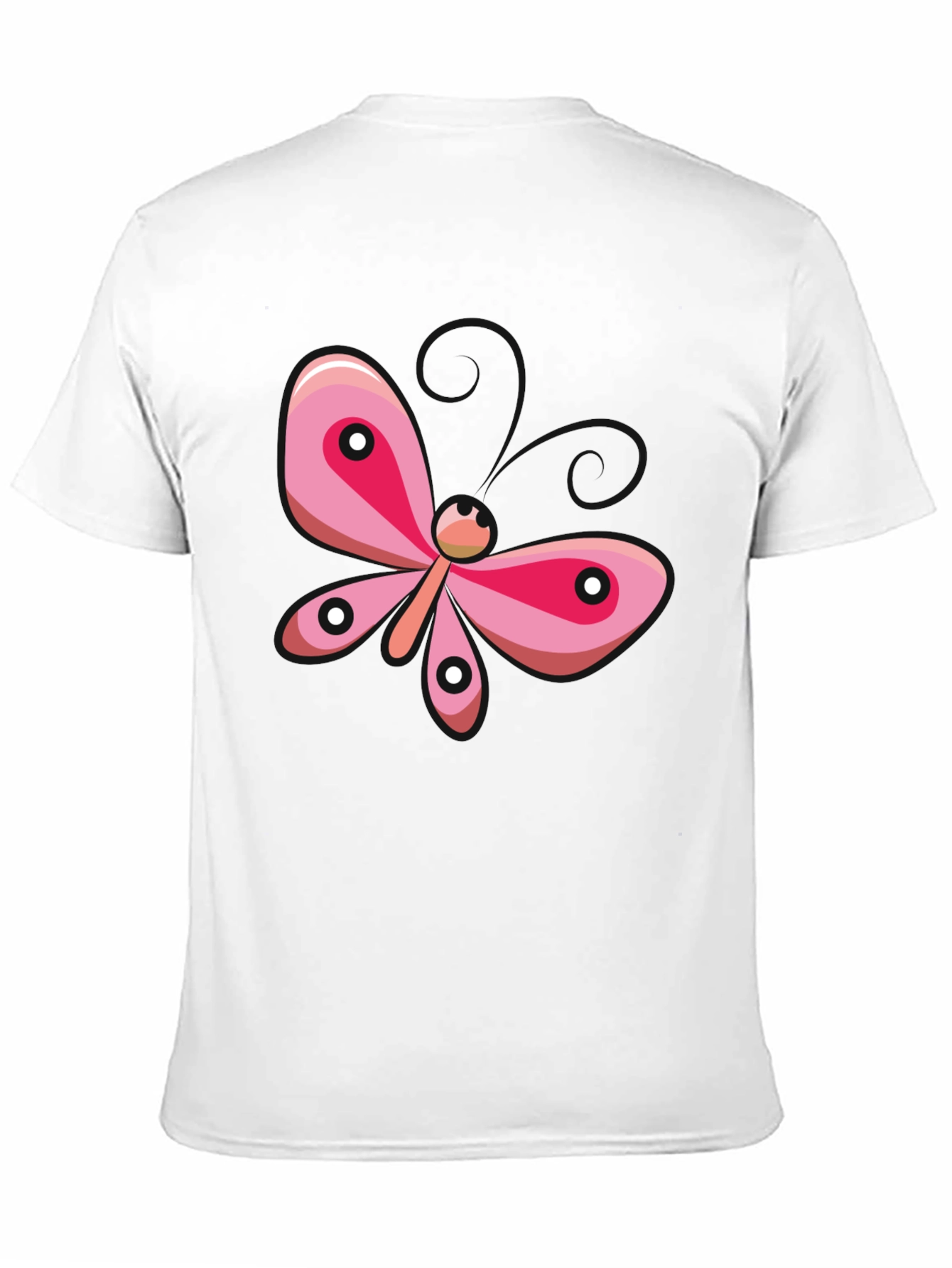 Pink Butterfly Graphic T-Shirt