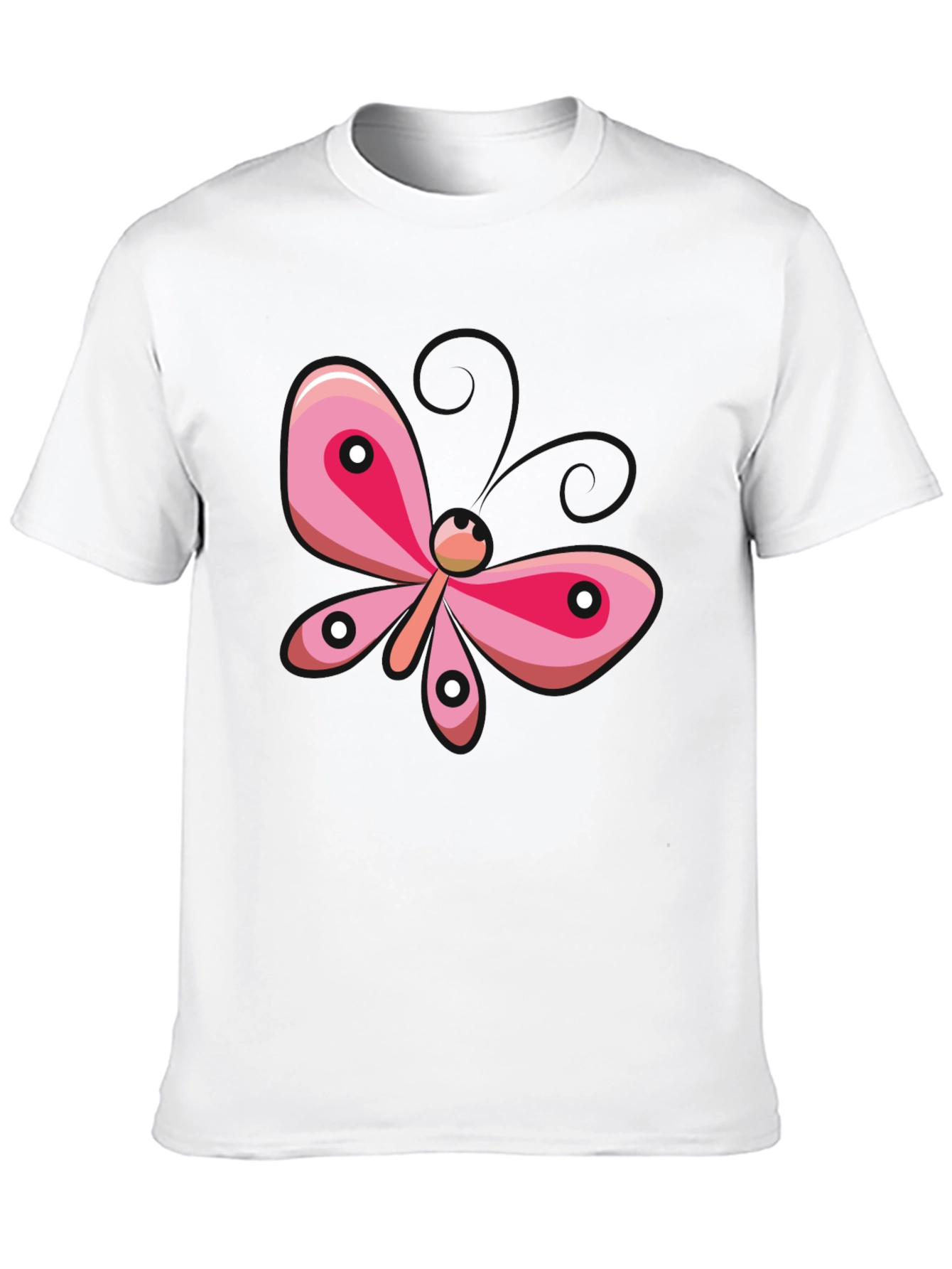 Pink Butterfly Graphic T-Shirt