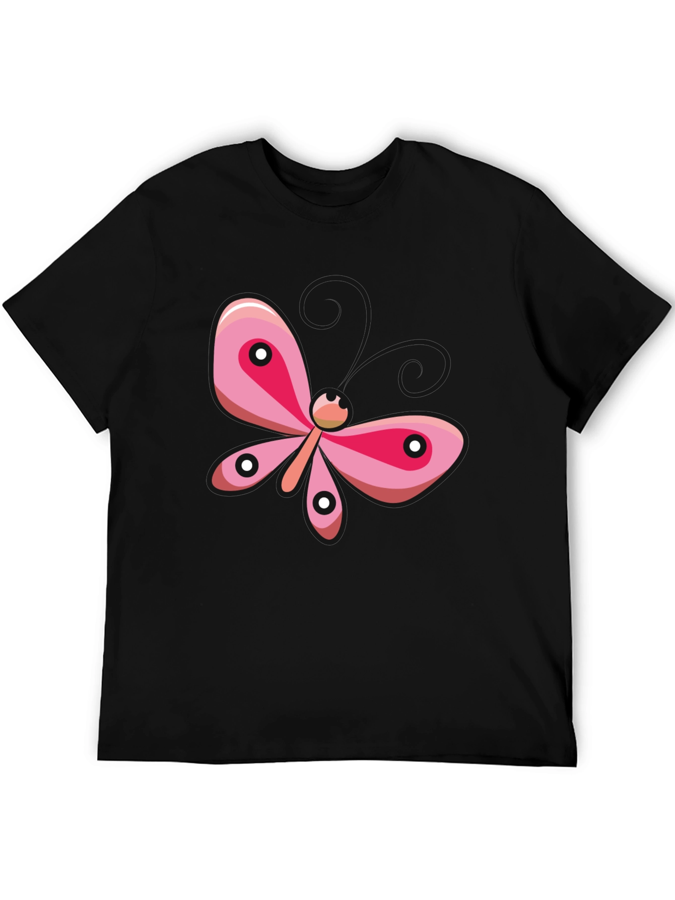 Pink Butterfly Graphic T-Shirt