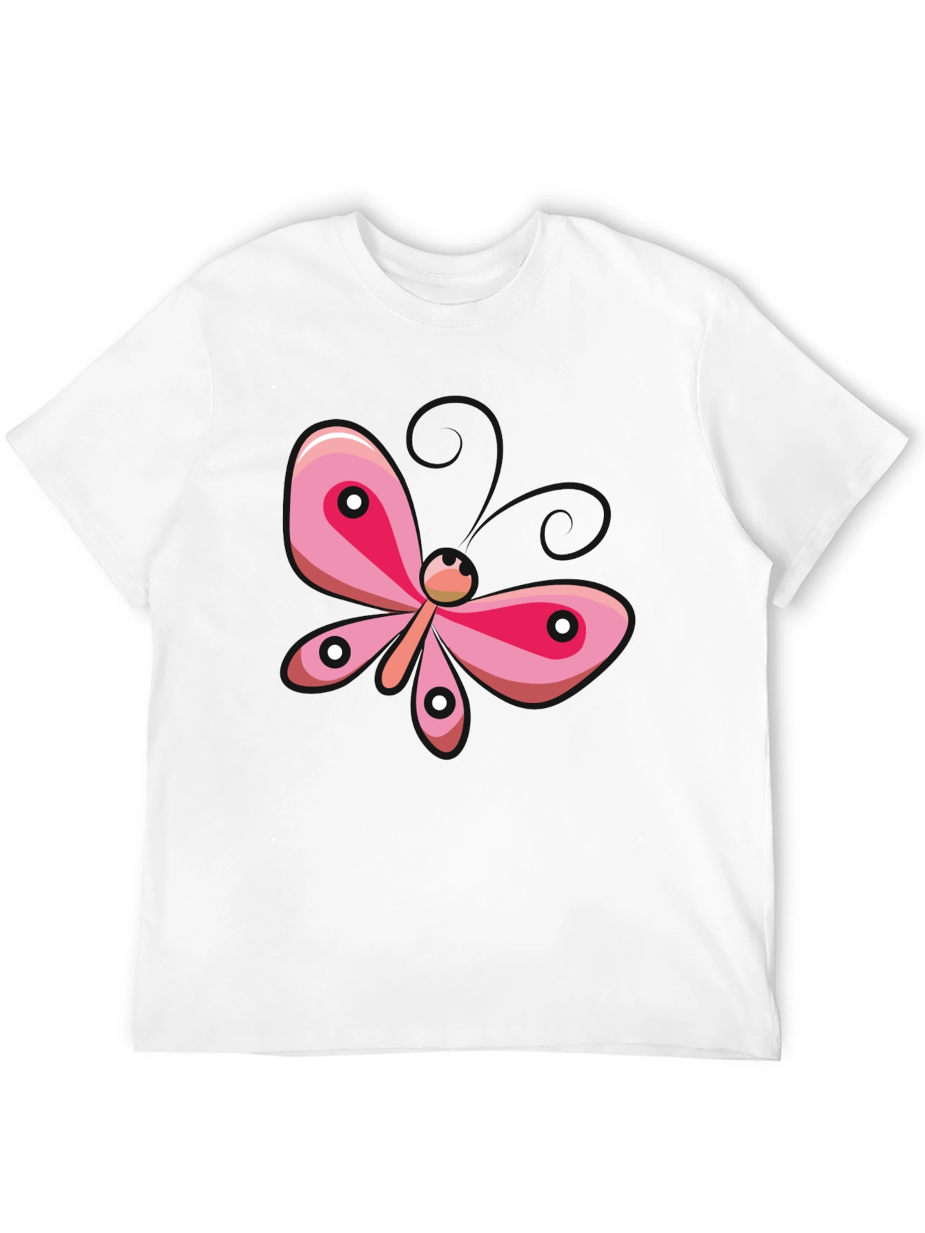 Pink Butterfly Graphic T-Shirt