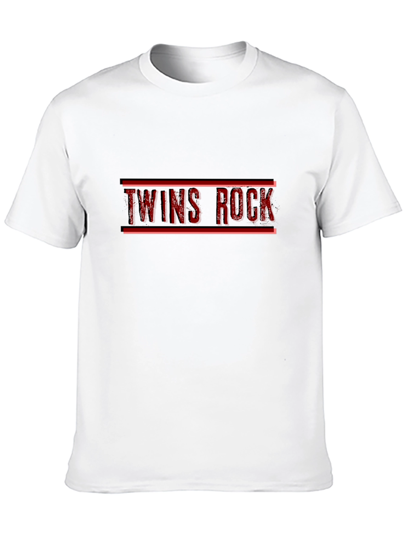 Twins Rock Graphic Tee - Black Cotton T-Shirt