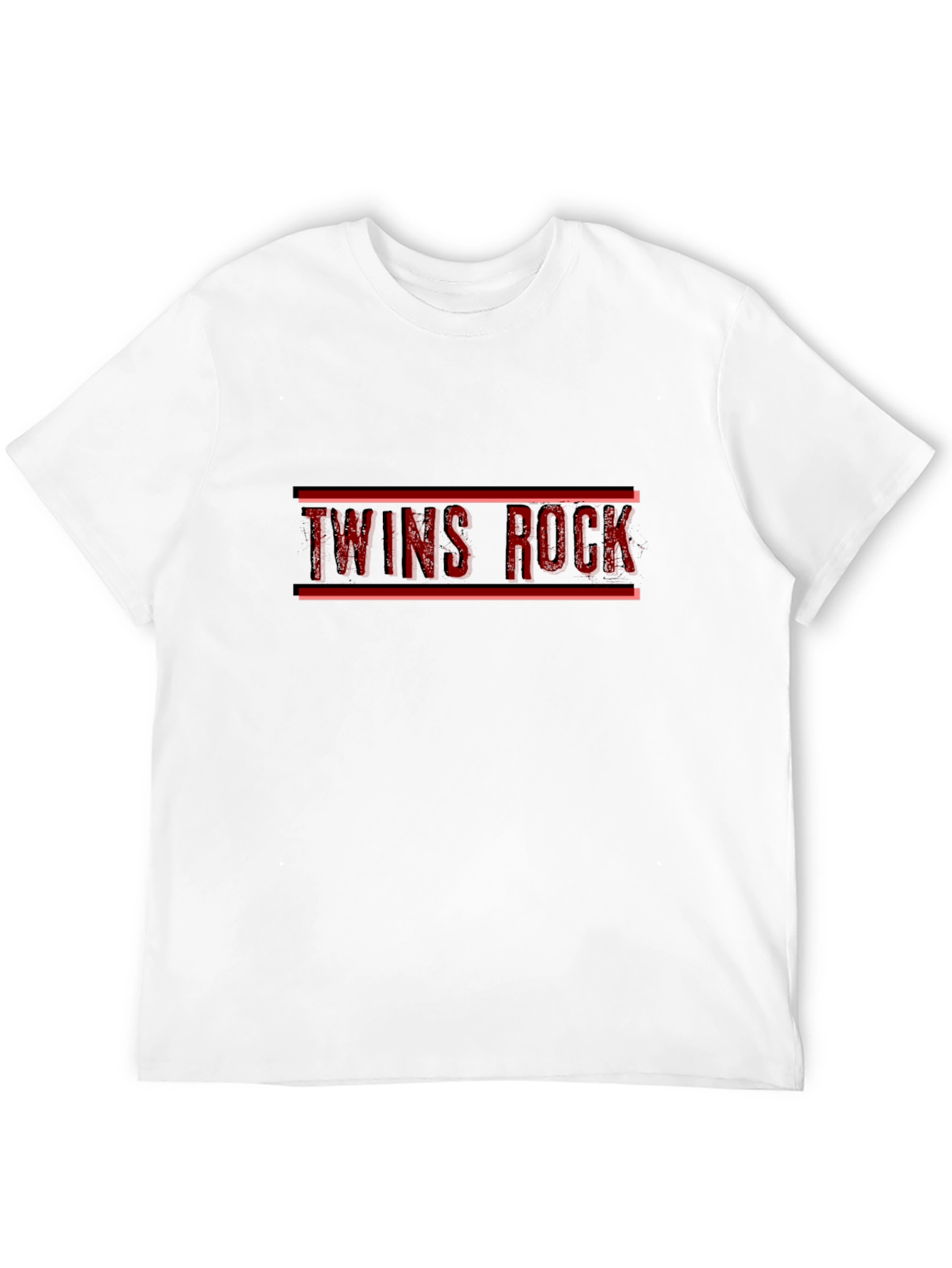 Twins Rock Graphic Tee - Black Cotton T-Shirt