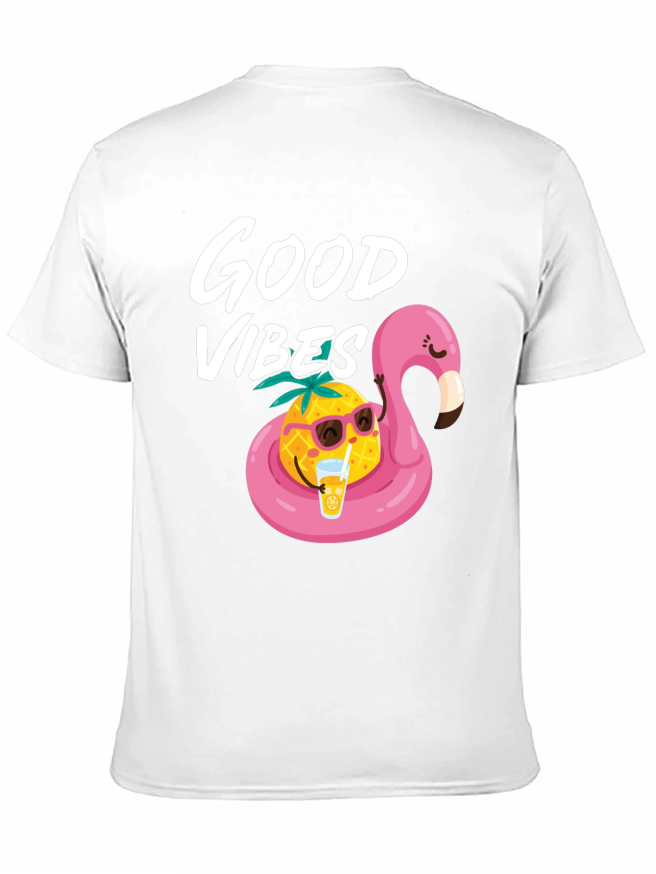 Good Vibes Pineapple Flamingo Graphic Tee
