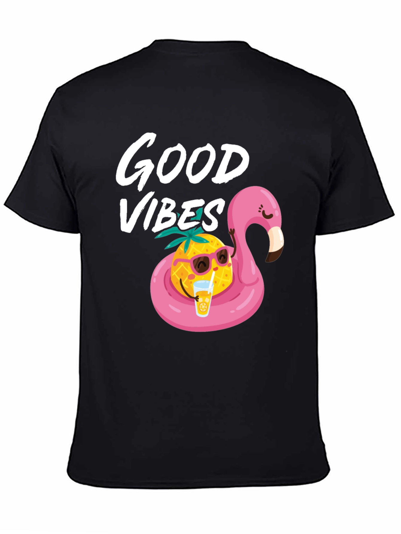 Good Vibes Pineapple Flamingo Graphic Tee