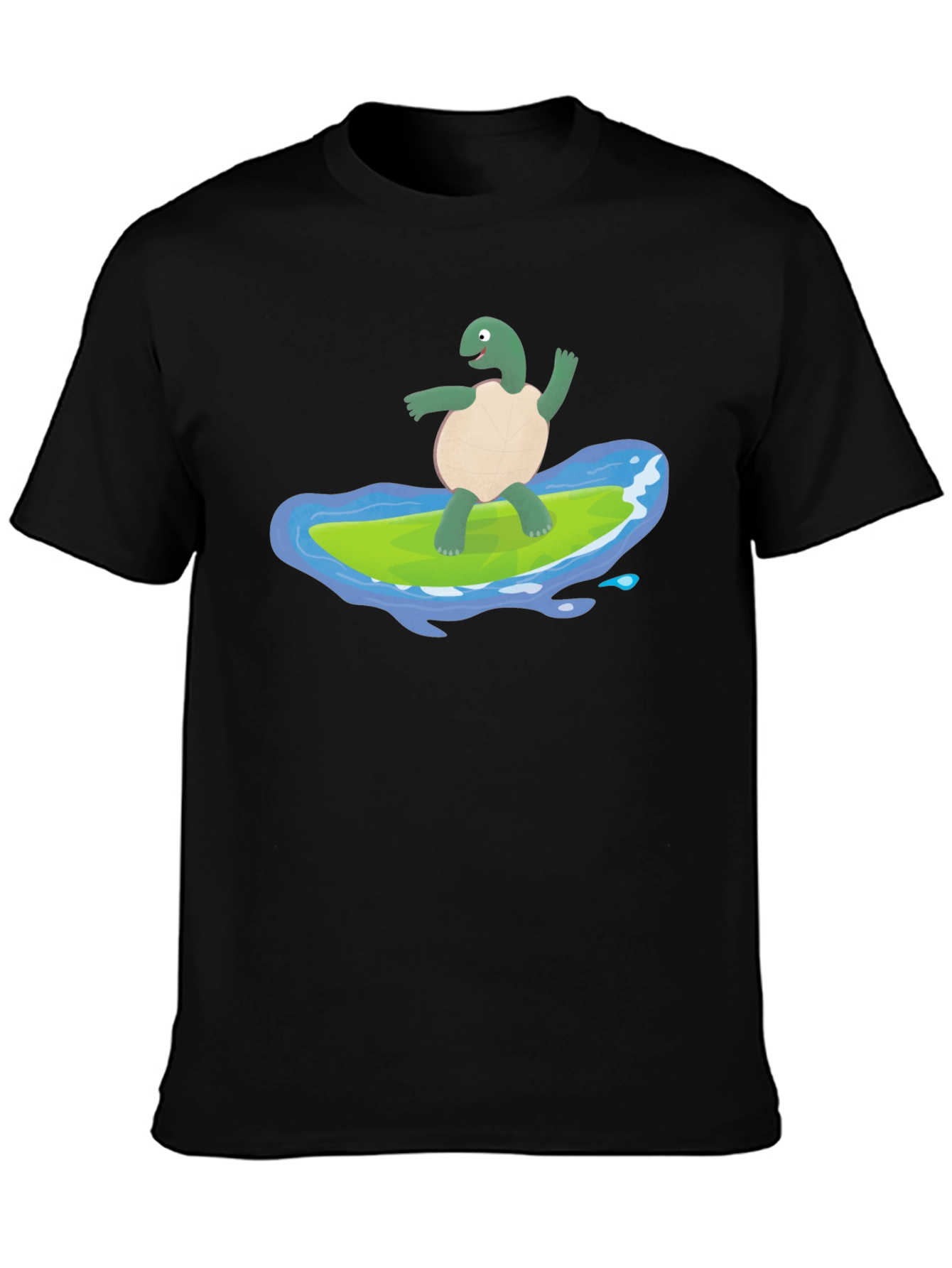 Surfing Turtle Graphic Tee - Cool Comfort