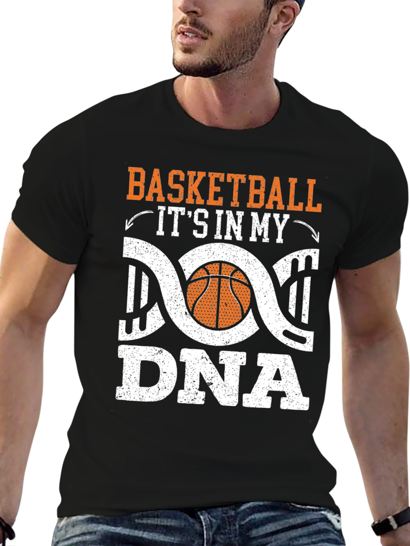 Basketball DNA Graphic T-Shirt - Black