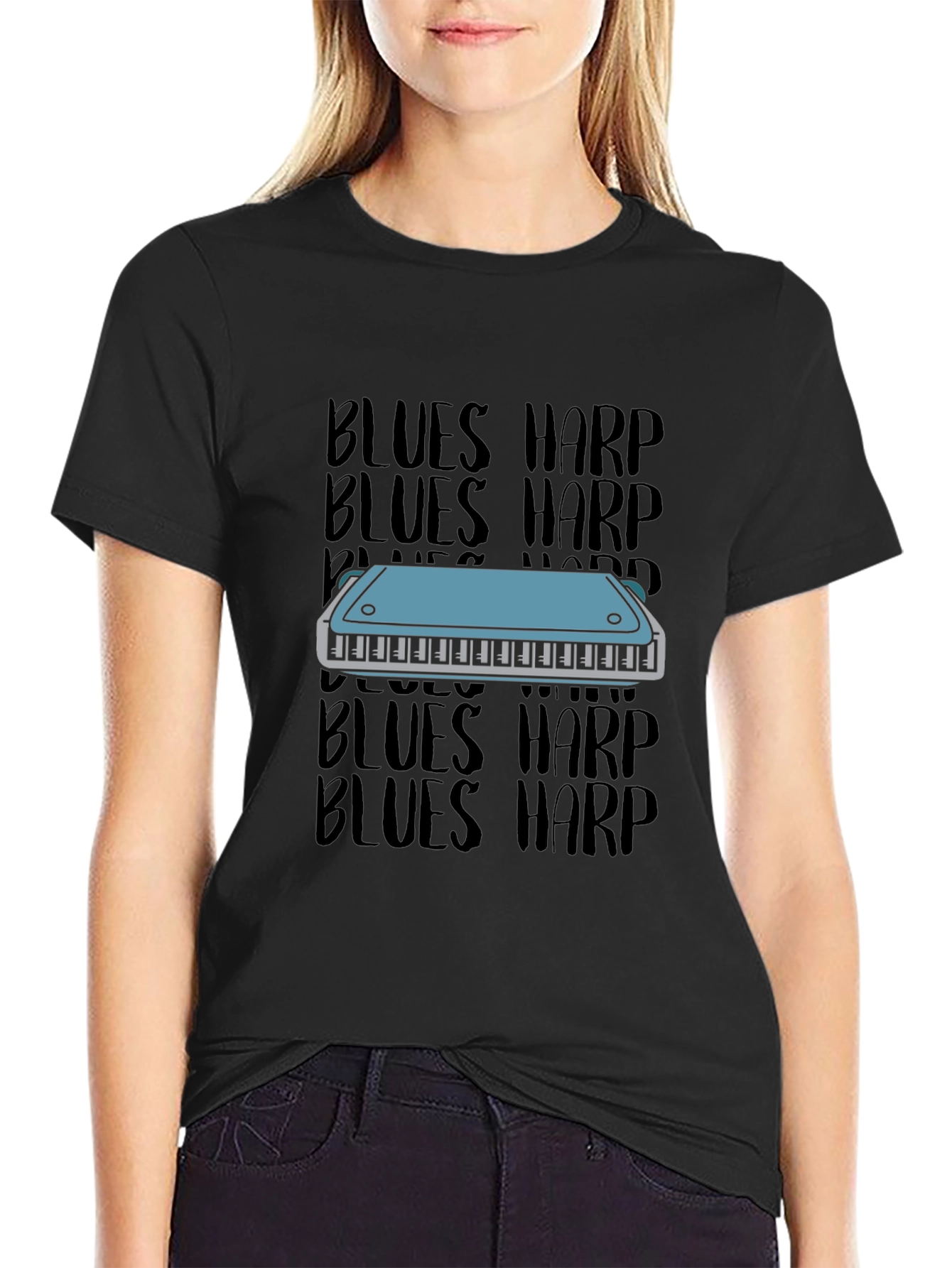 Blues Harp T-Shirt - Music Lover Tee
