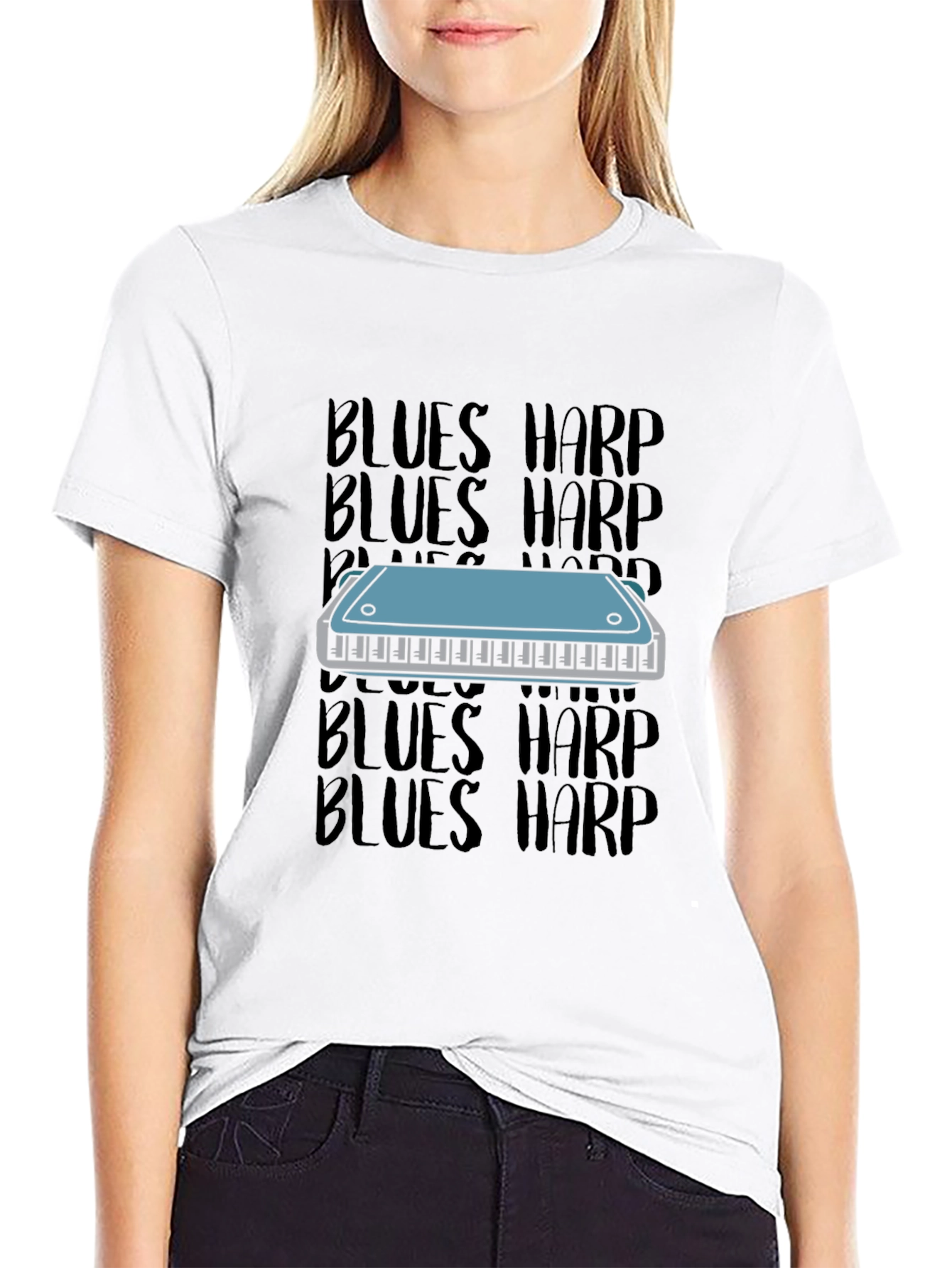Blues Harp T-Shirt - Music Lover Tee