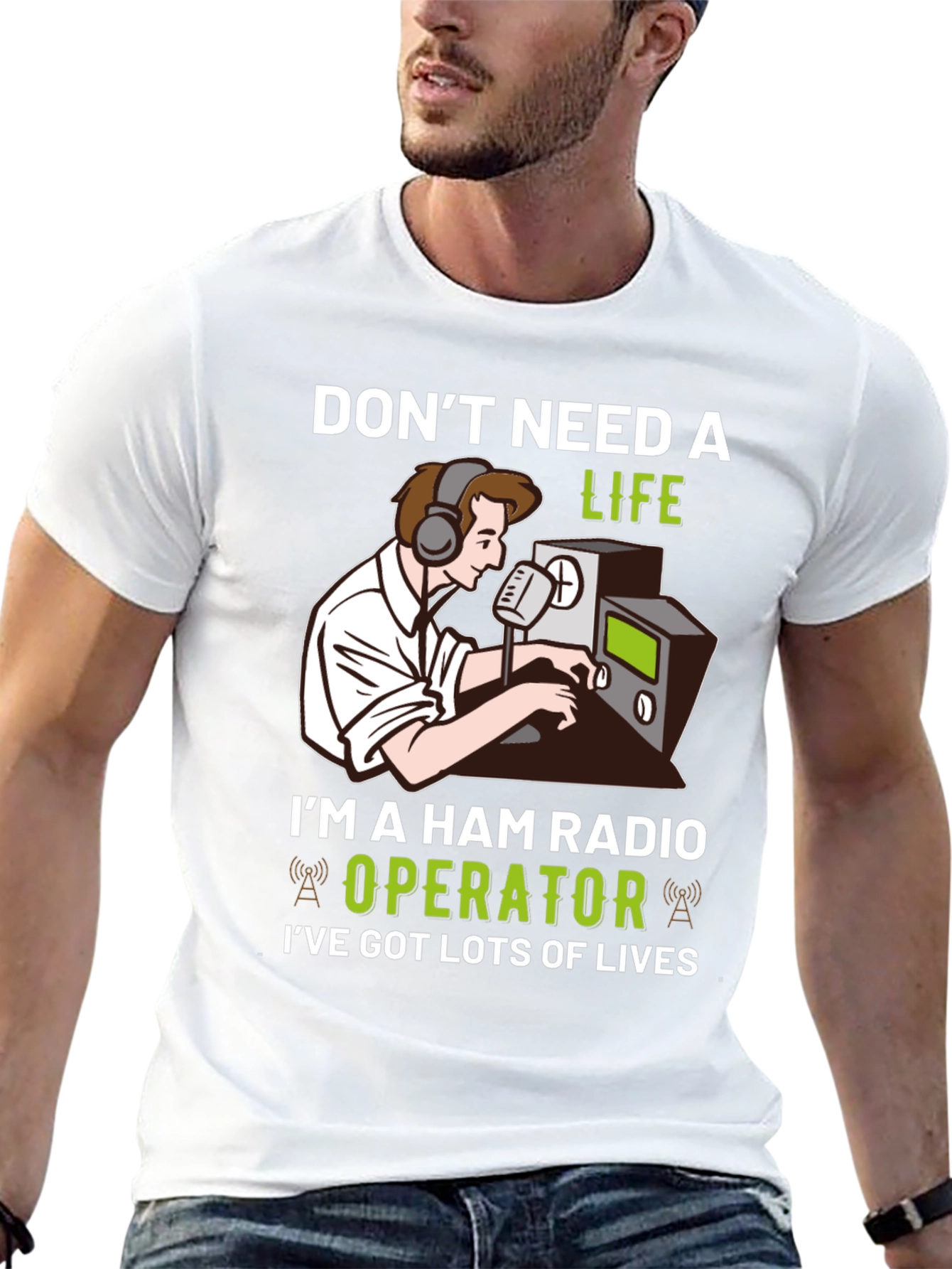 Ham Radio Operator T-Shirt - Lots of Lives!