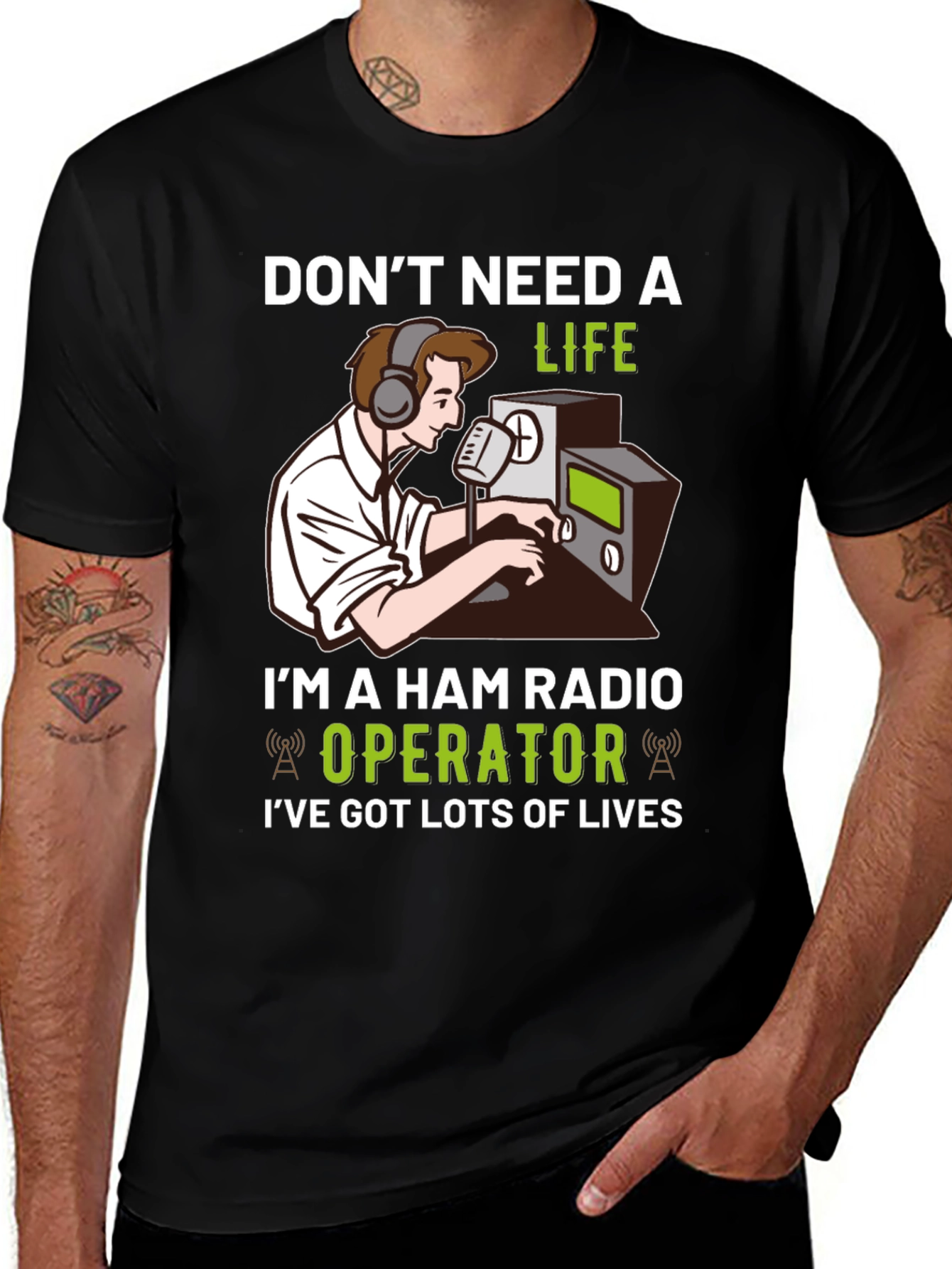 Ham Radio Operator T-Shirt - Lots of Lives!