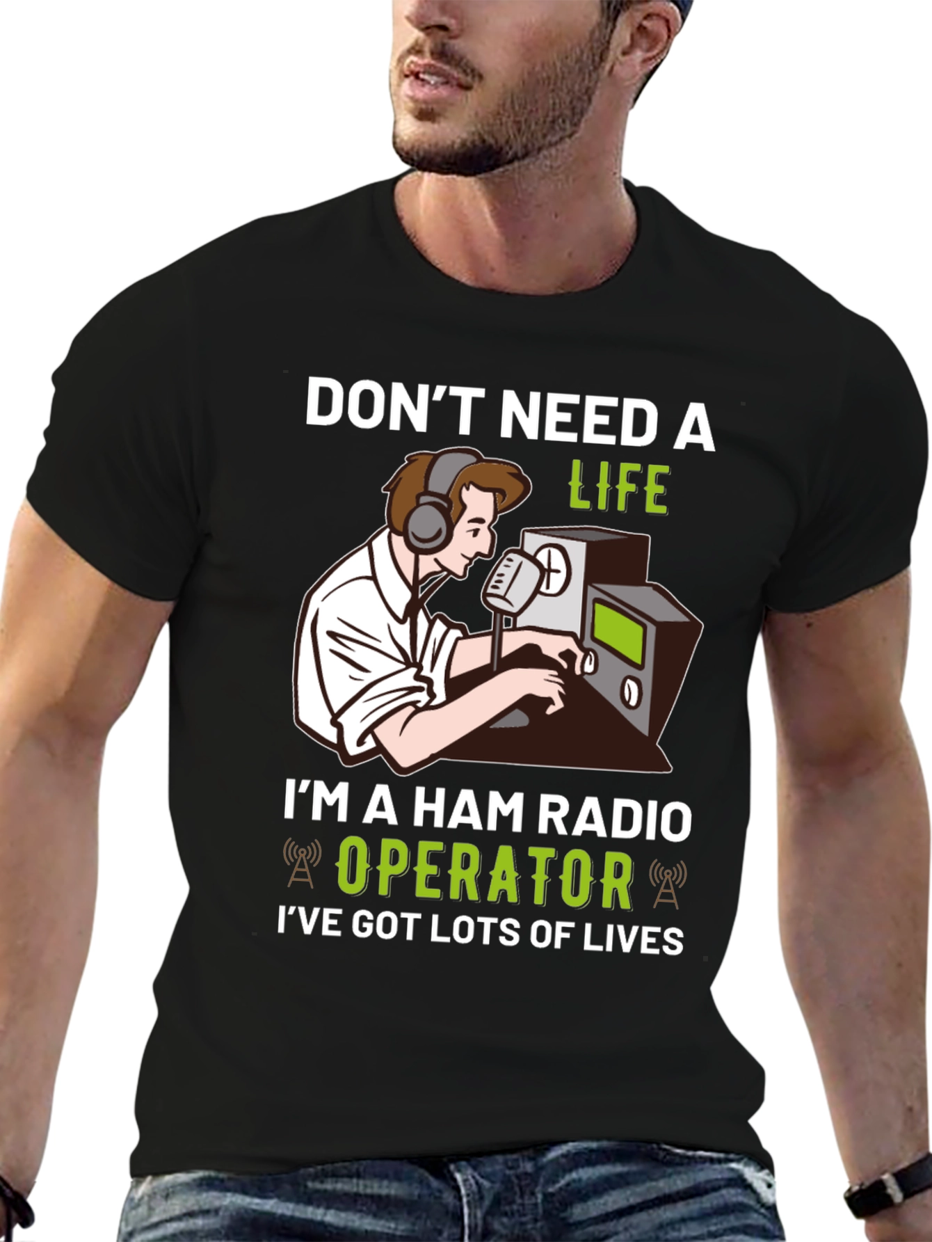 Ham Radio Operator T-Shirt - Lots of Lives!