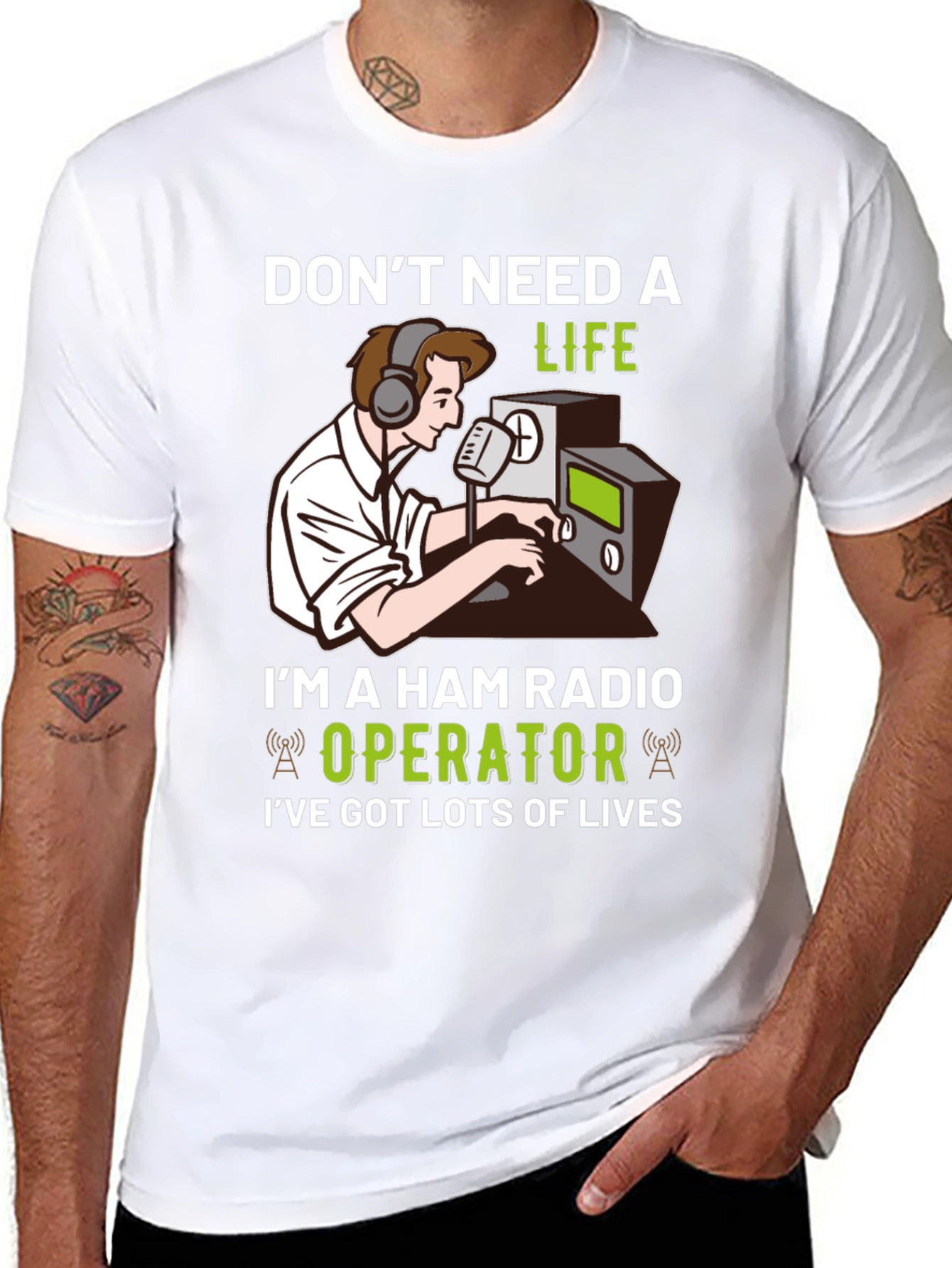 Ham Radio Operator T-Shirt - Lots of Lives!