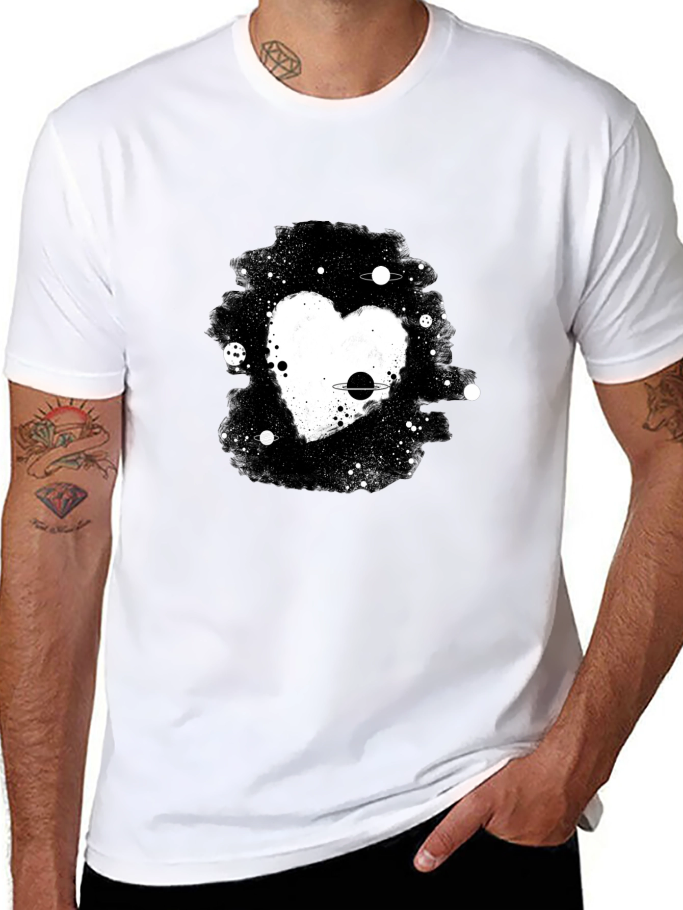 Cosmic Heart Black T-Shirt