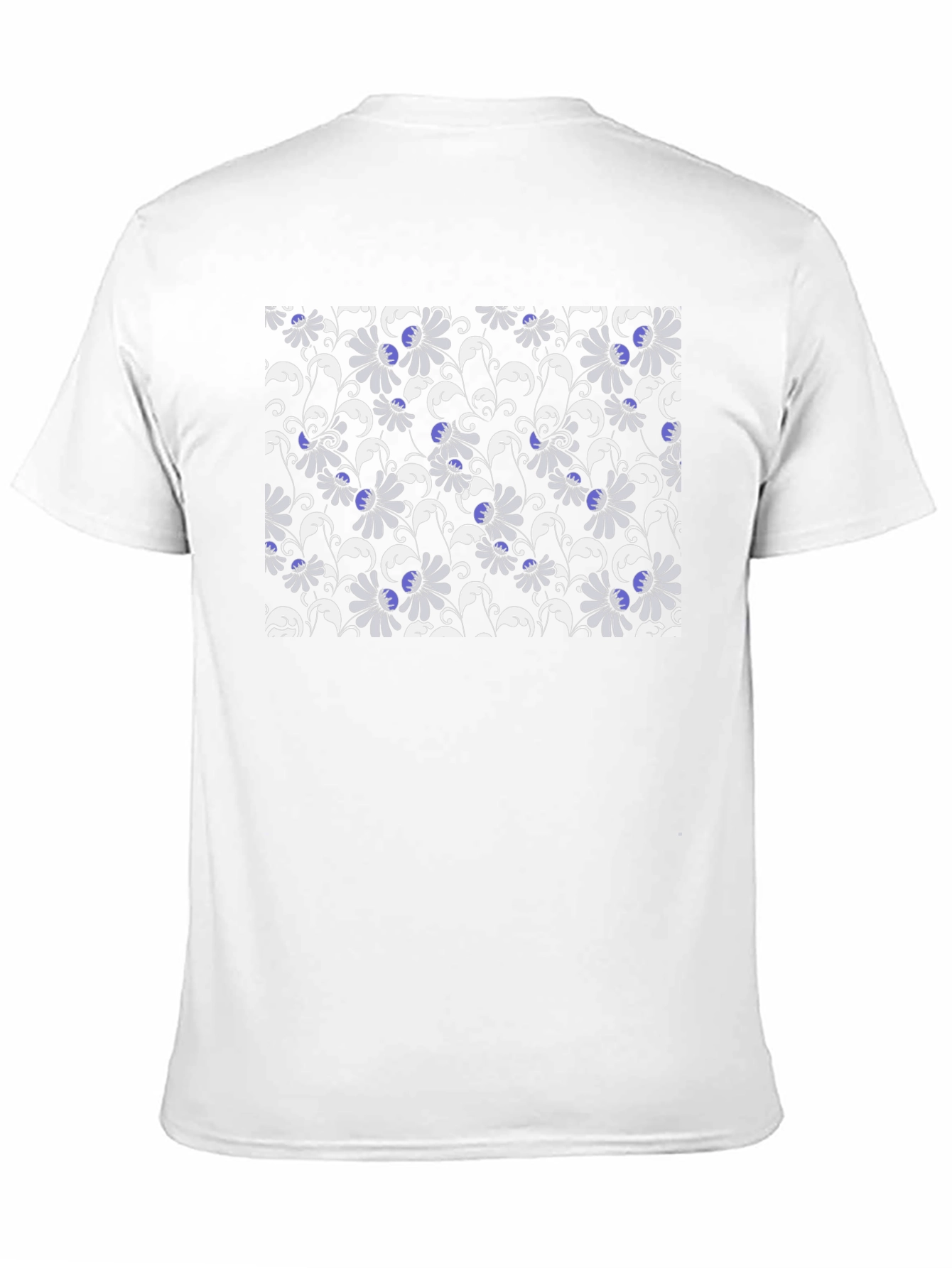 Floral Patterned Black T-Shirt