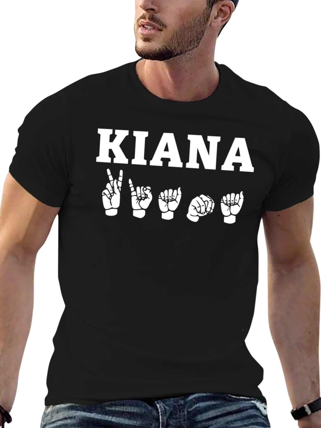 KIANA Sign Language T-Shirt - Black Unisex Tee