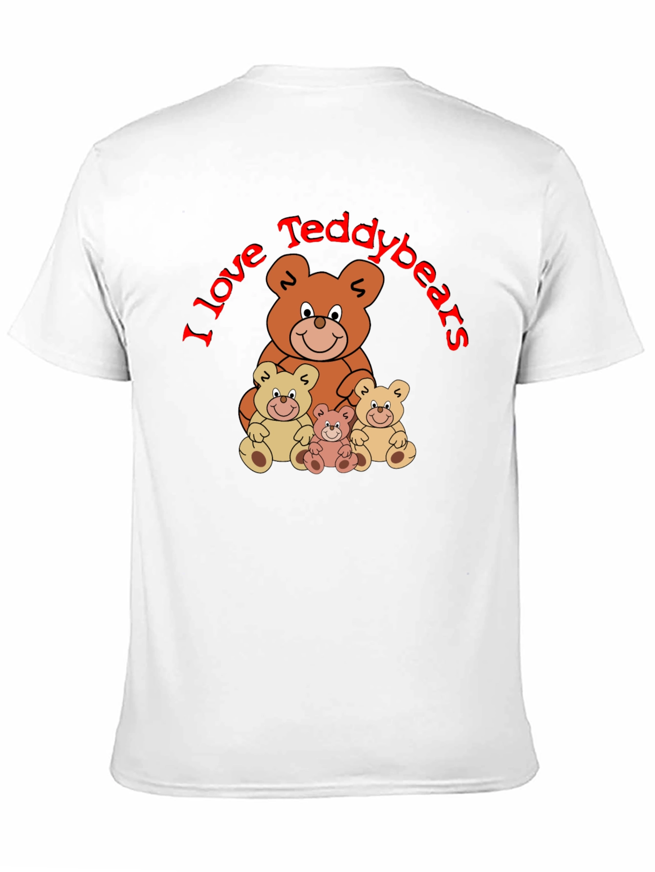 I Love Teddybears Black T-Shirt