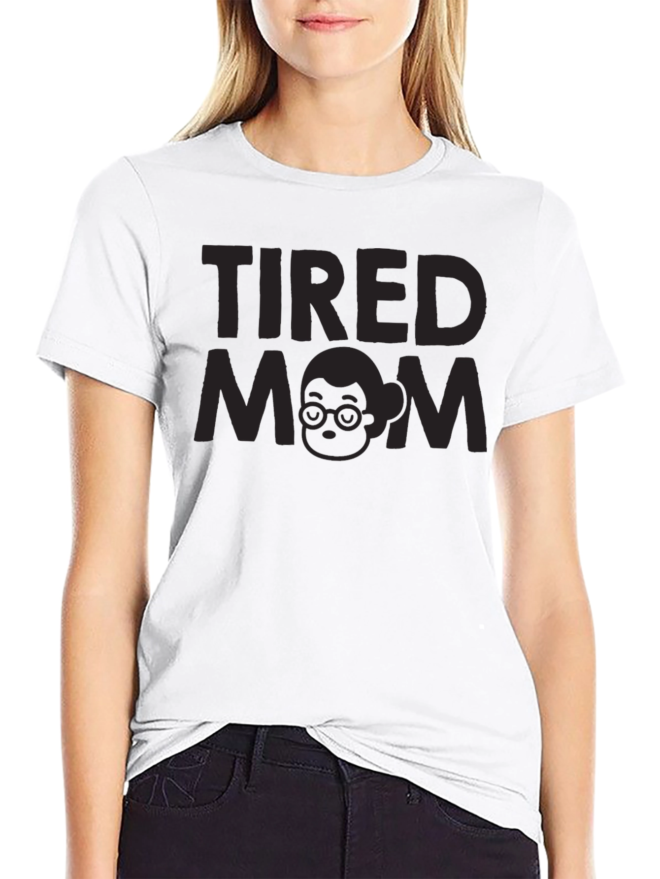Tired Mom Graphic Tee - Unisex Black T-Shirt