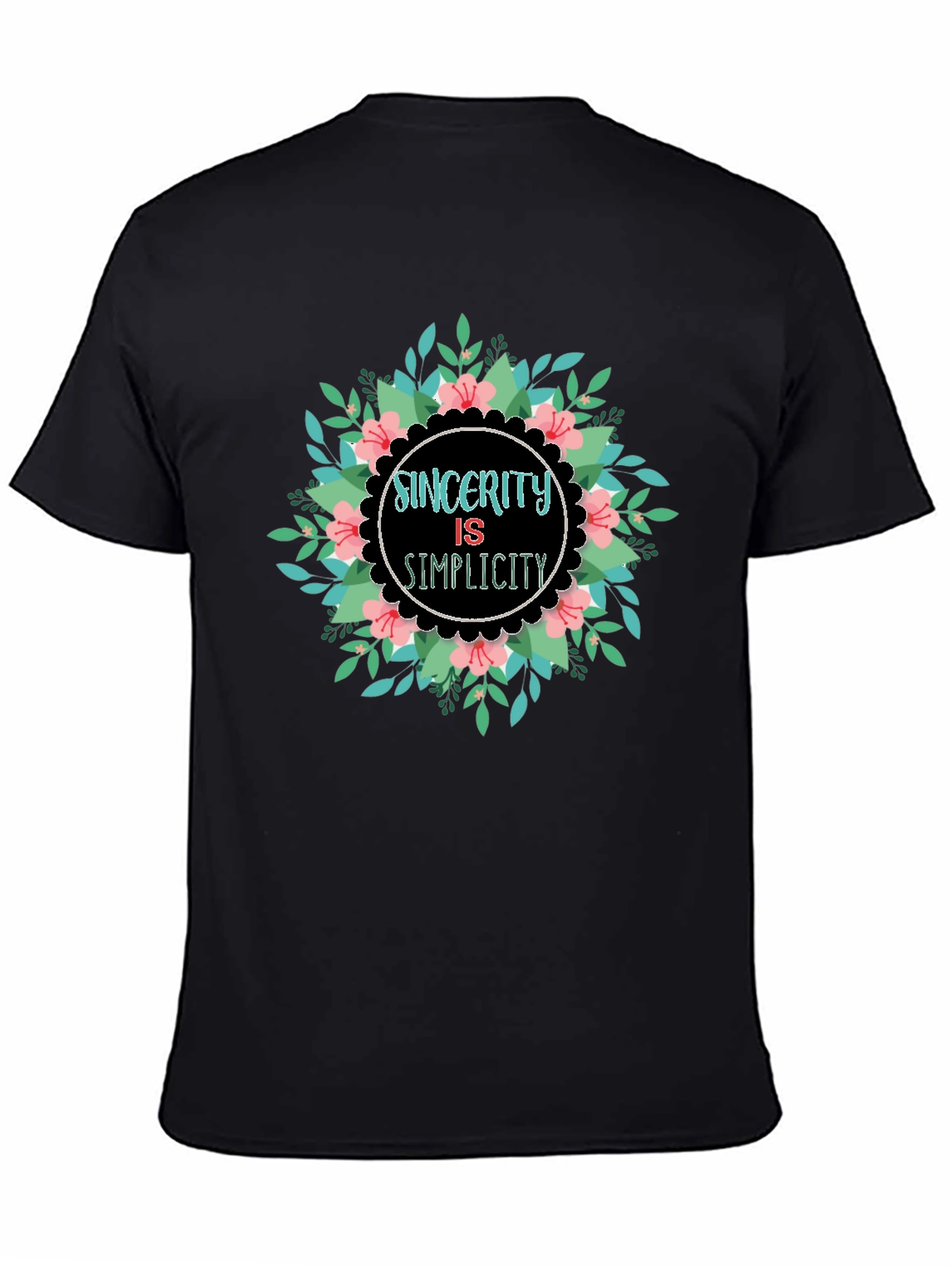 Sincerity is Simplicity Floral Graphic Tee