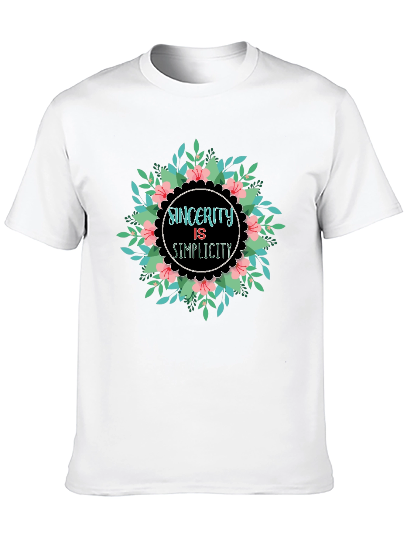 Sincerity is Simplicity Floral Graphic Tee