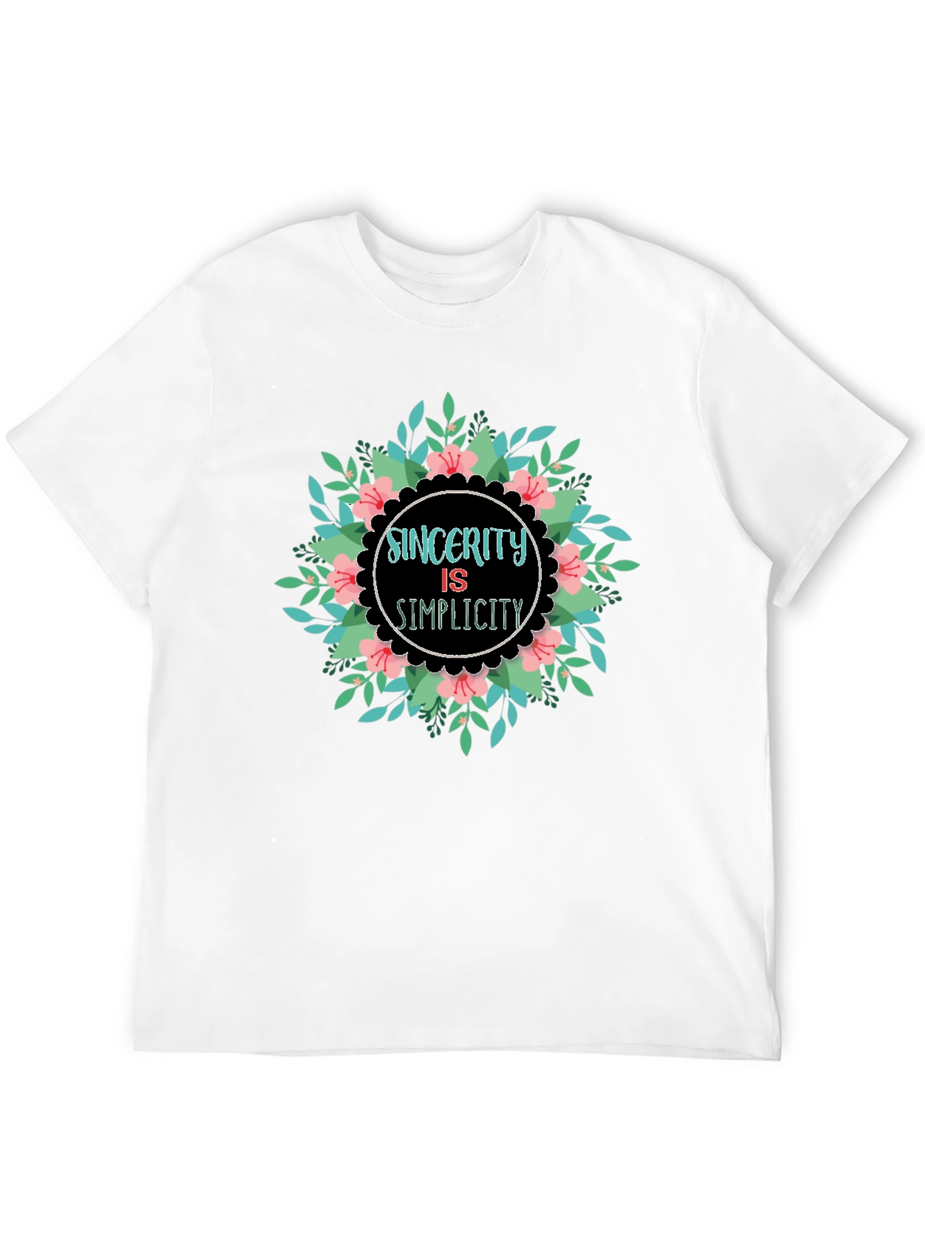 Sincerity is Simplicity Floral Graphic Tee