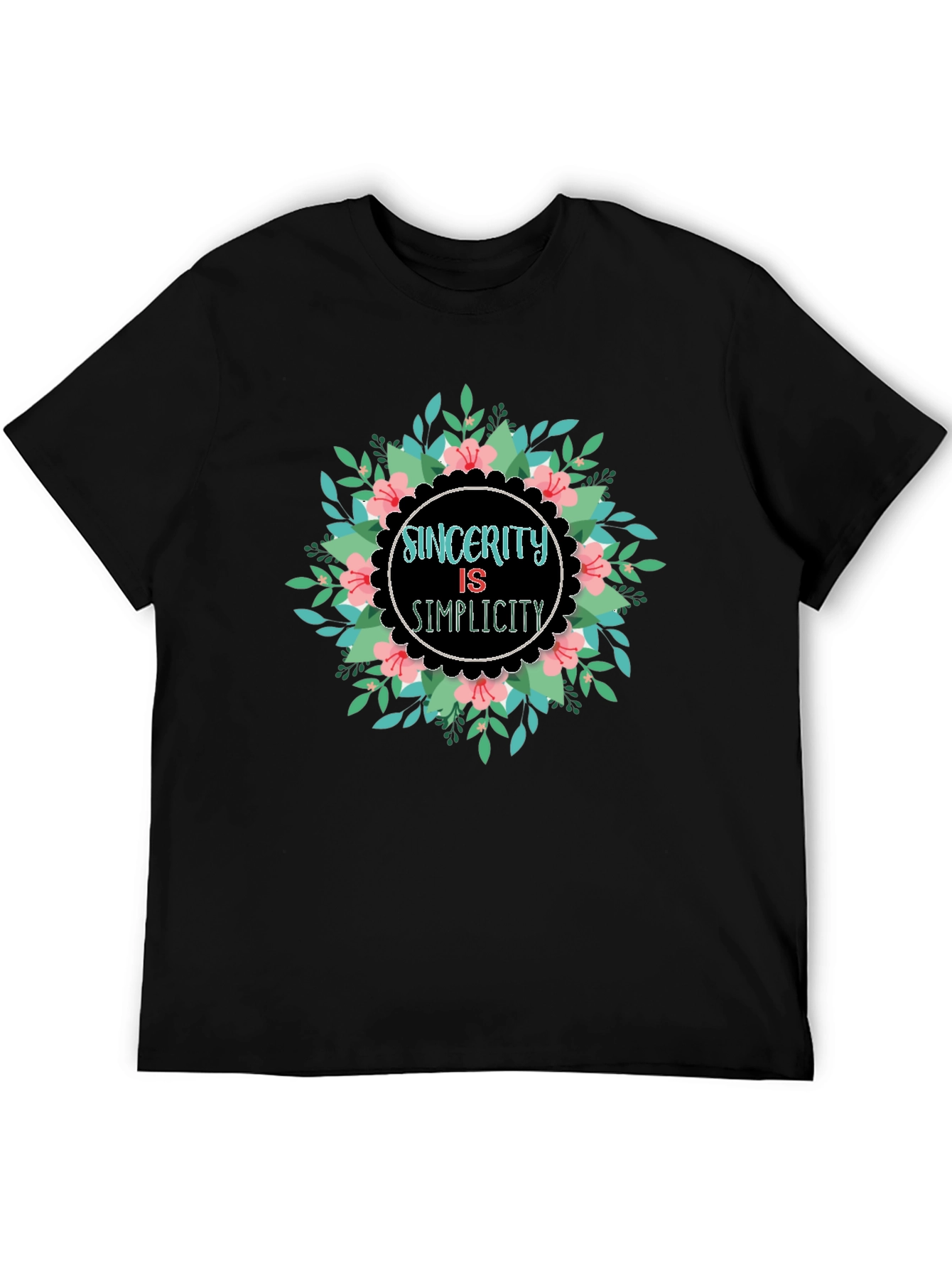 Sincerity is Simplicity Floral Graphic Tee