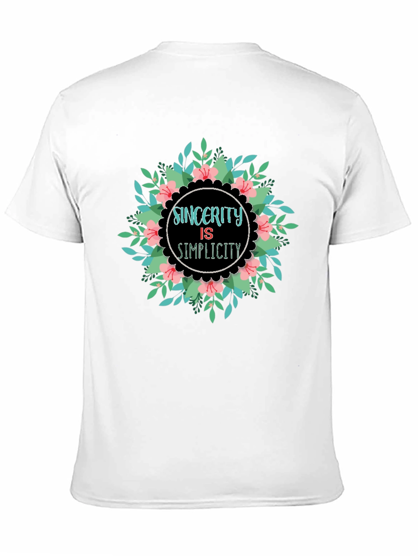 Sincerity is Simplicity Floral Graphic Tee