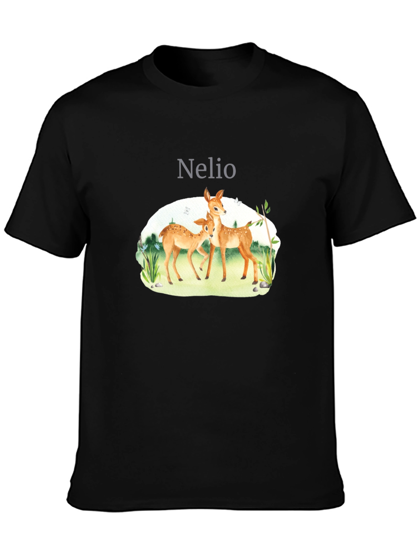 Nature Deer Graphic Tee - Soft Cotton Blend