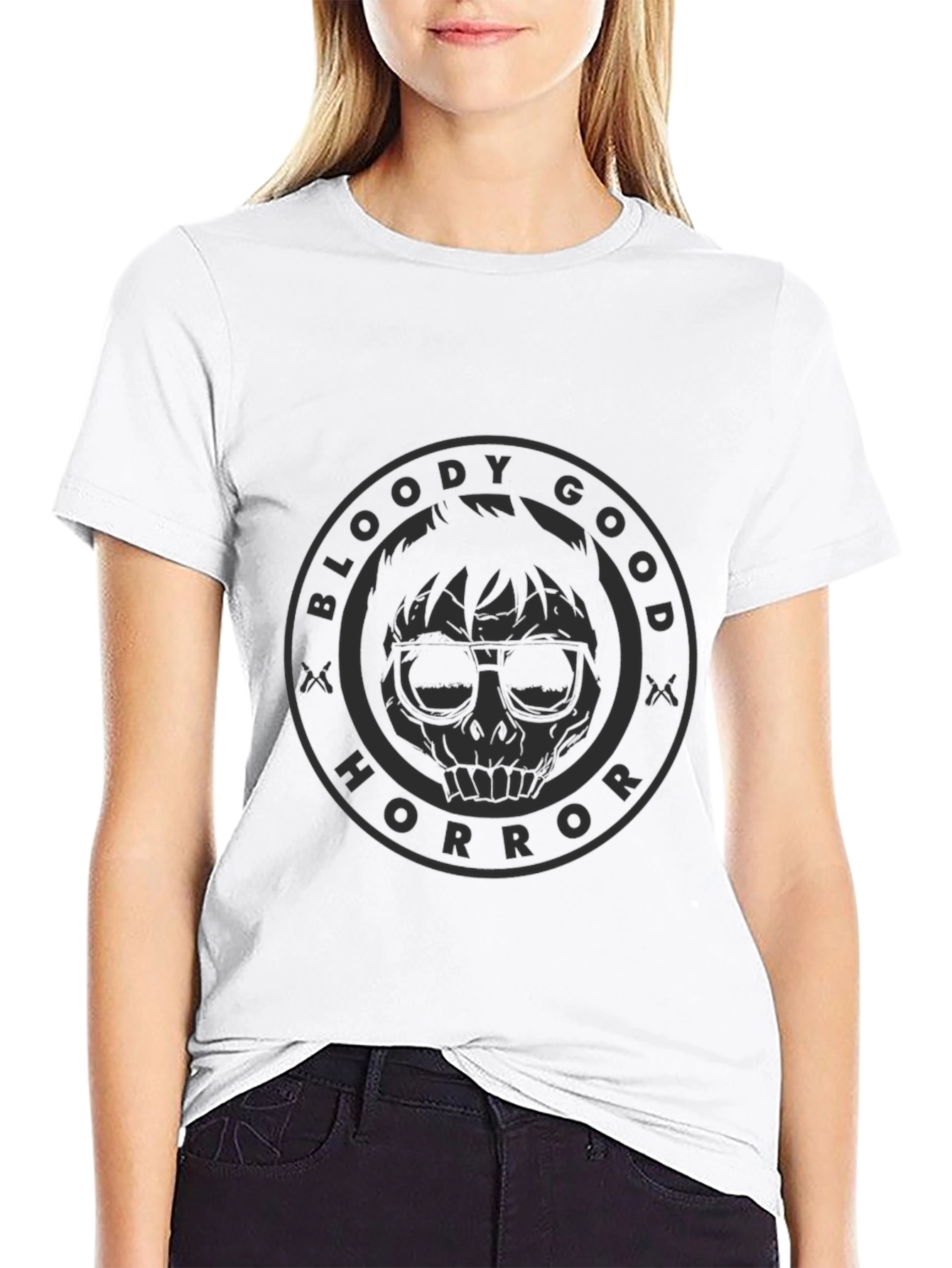 Bloody Good Horror Skull Graphic T-Shirt