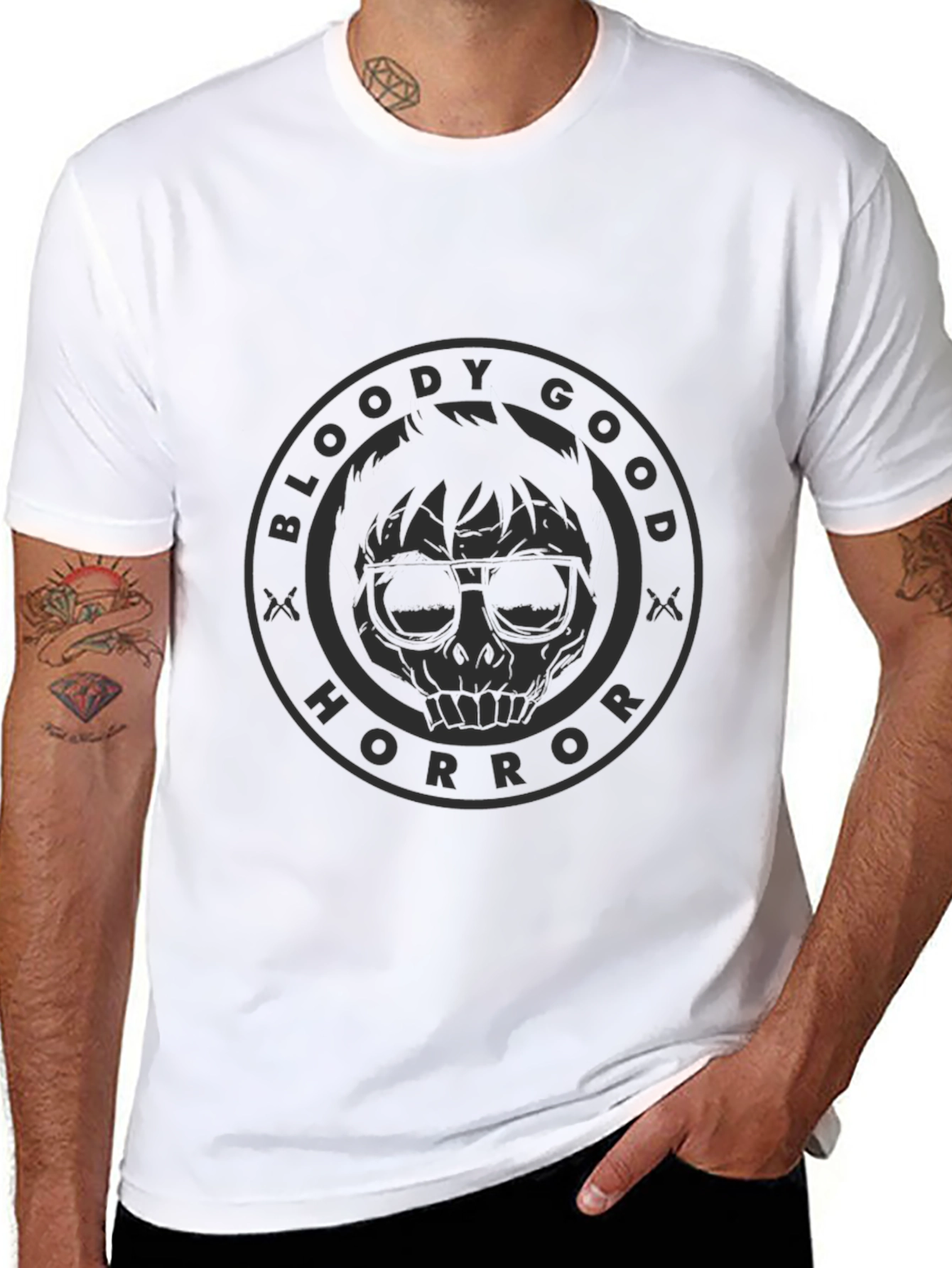 Bloody Good Horror Skull Graphic T-Shirt