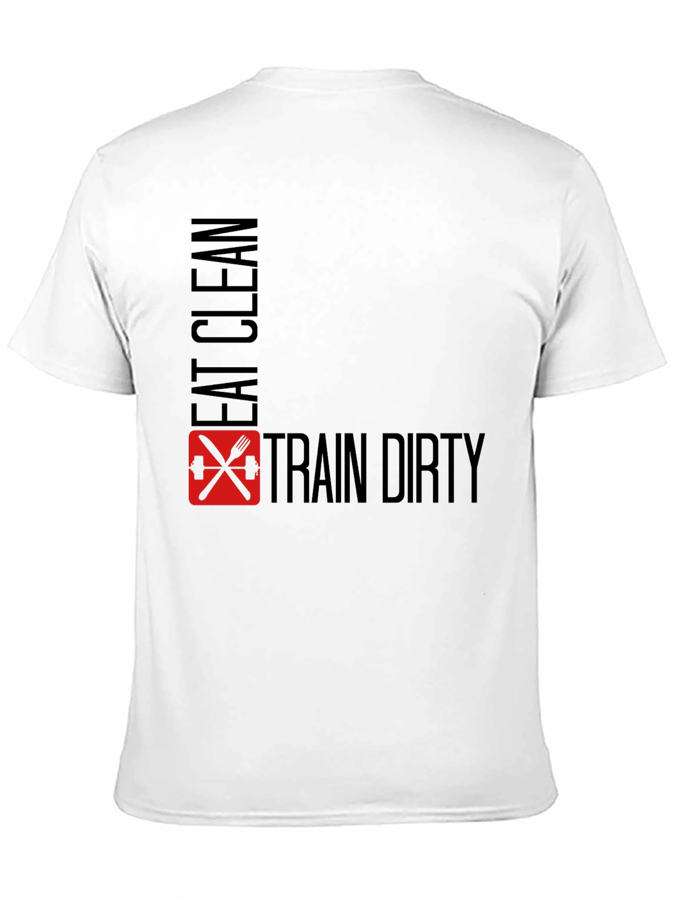 Eat Clean Train Dirty Black Graphic Tee