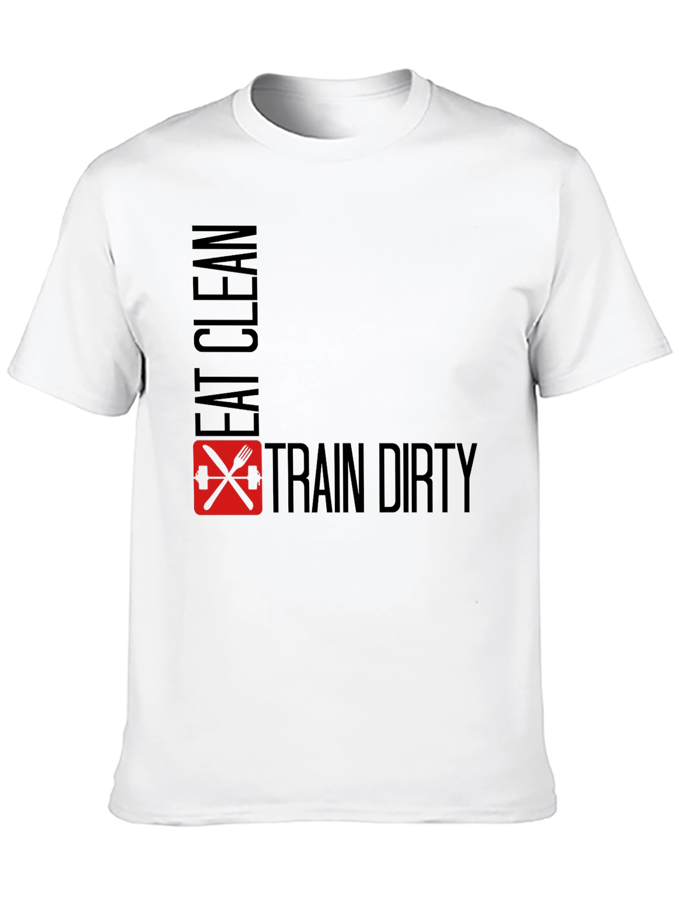 Eat Clean Train Dirty Black Graphic Tee