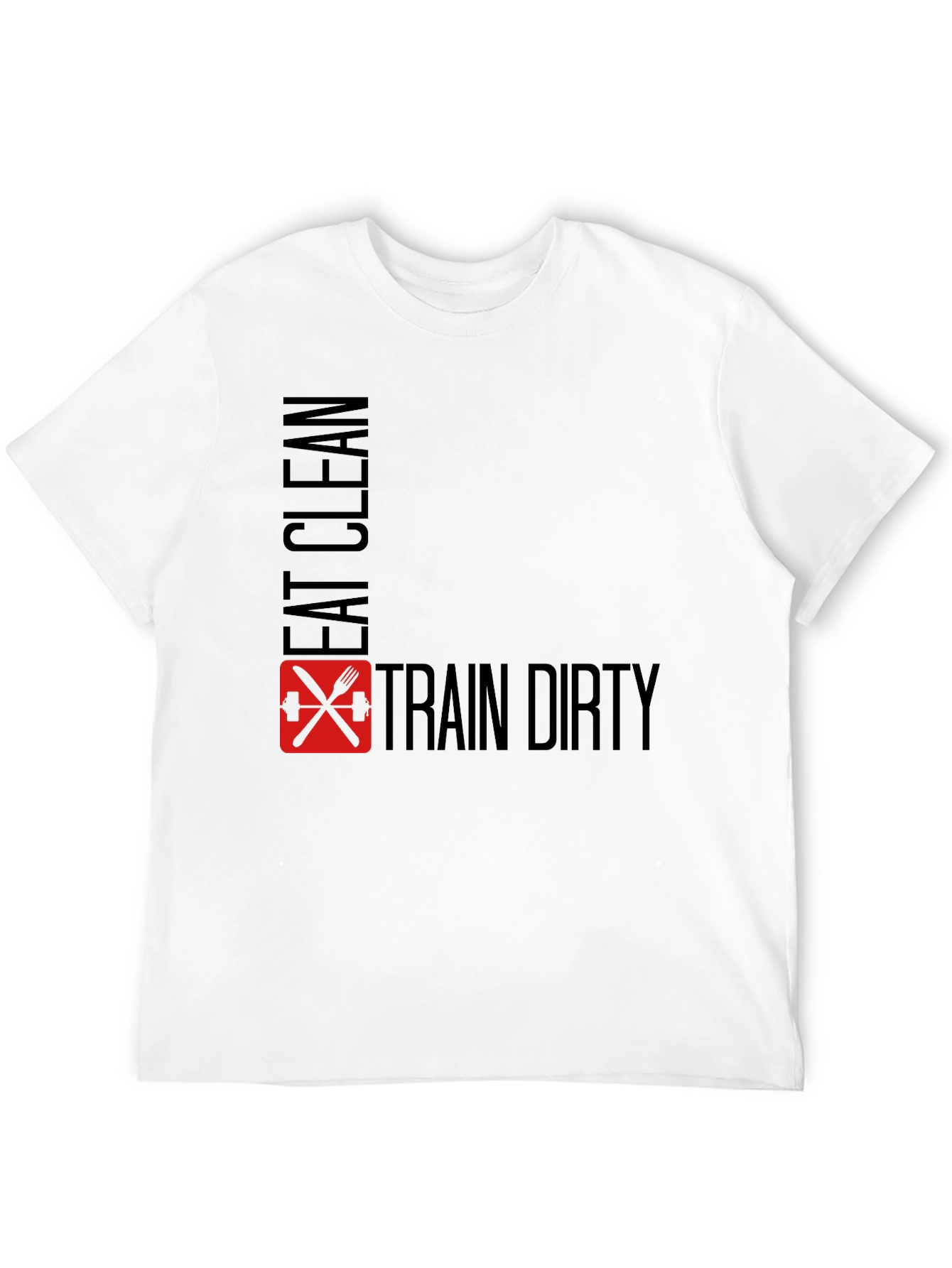 Eat Clean Train Dirty Black Graphic Tee