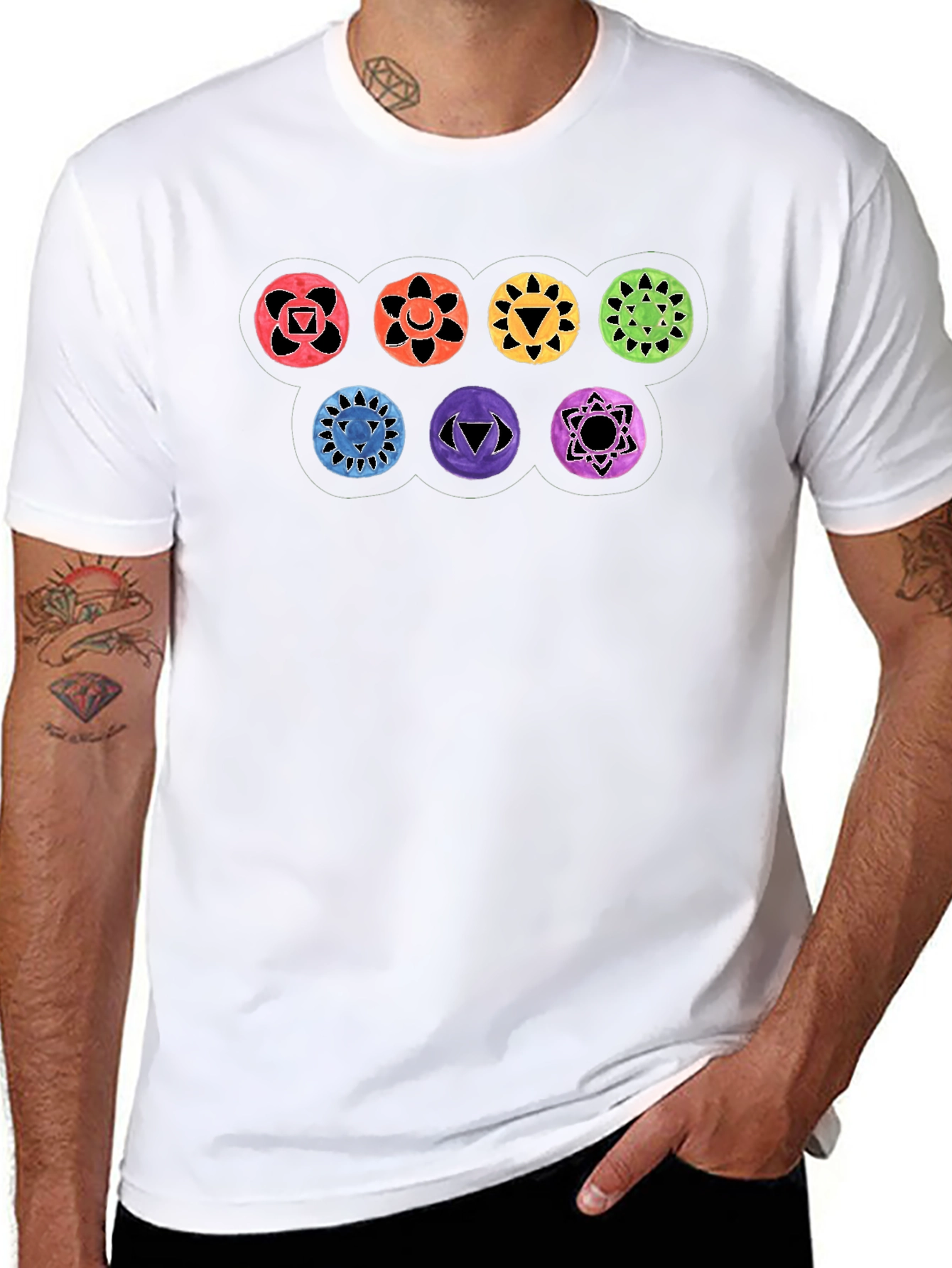 Chakra Symbol T-Shirt - Spiritual Design