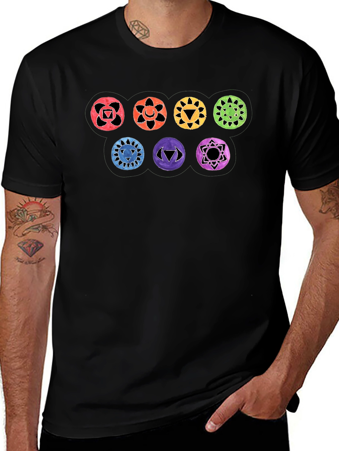 Chakra Symbol T-Shirt - Spiritual Design