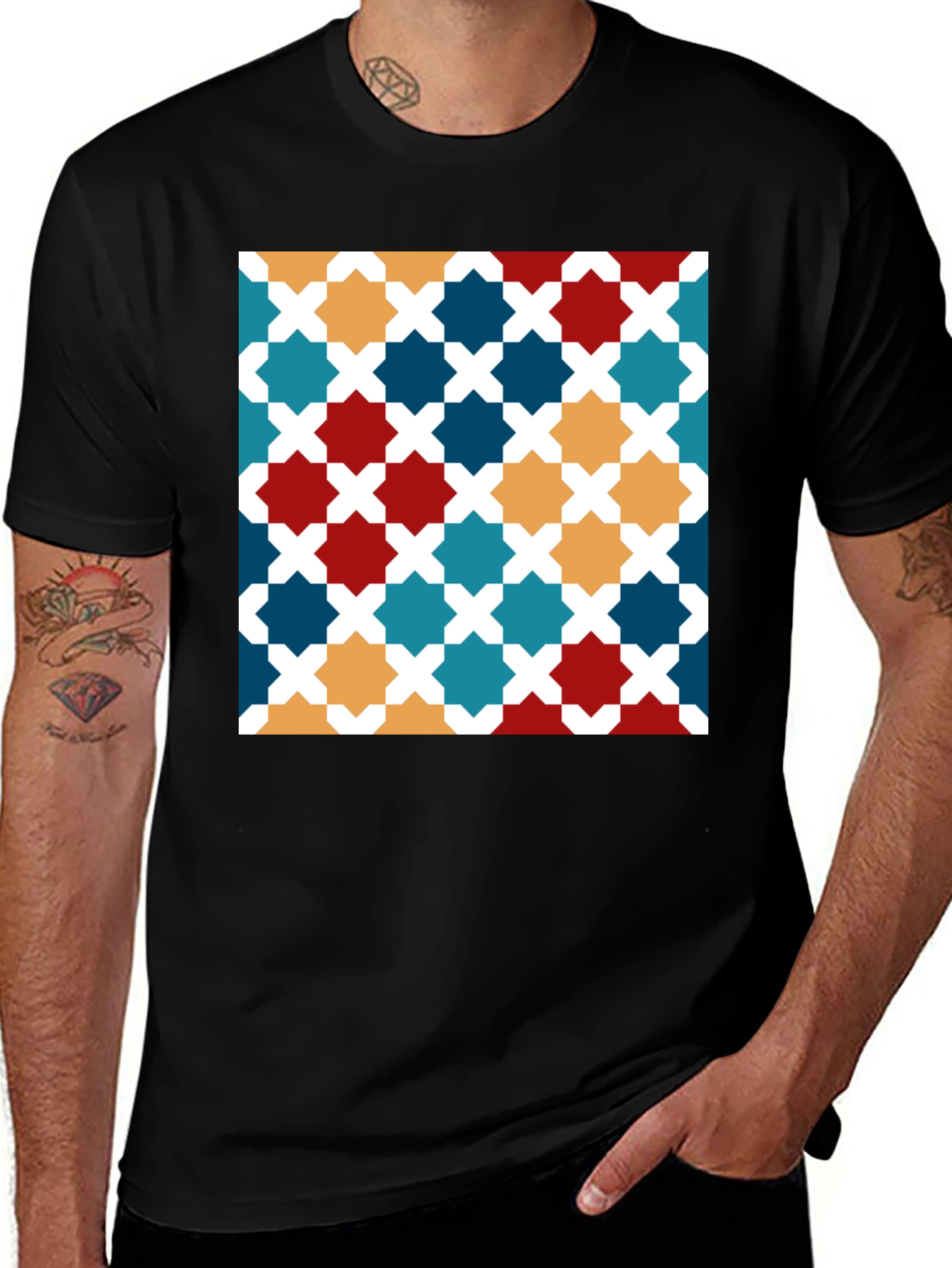 Geometric Pattern Tee - Modern Stylish Design