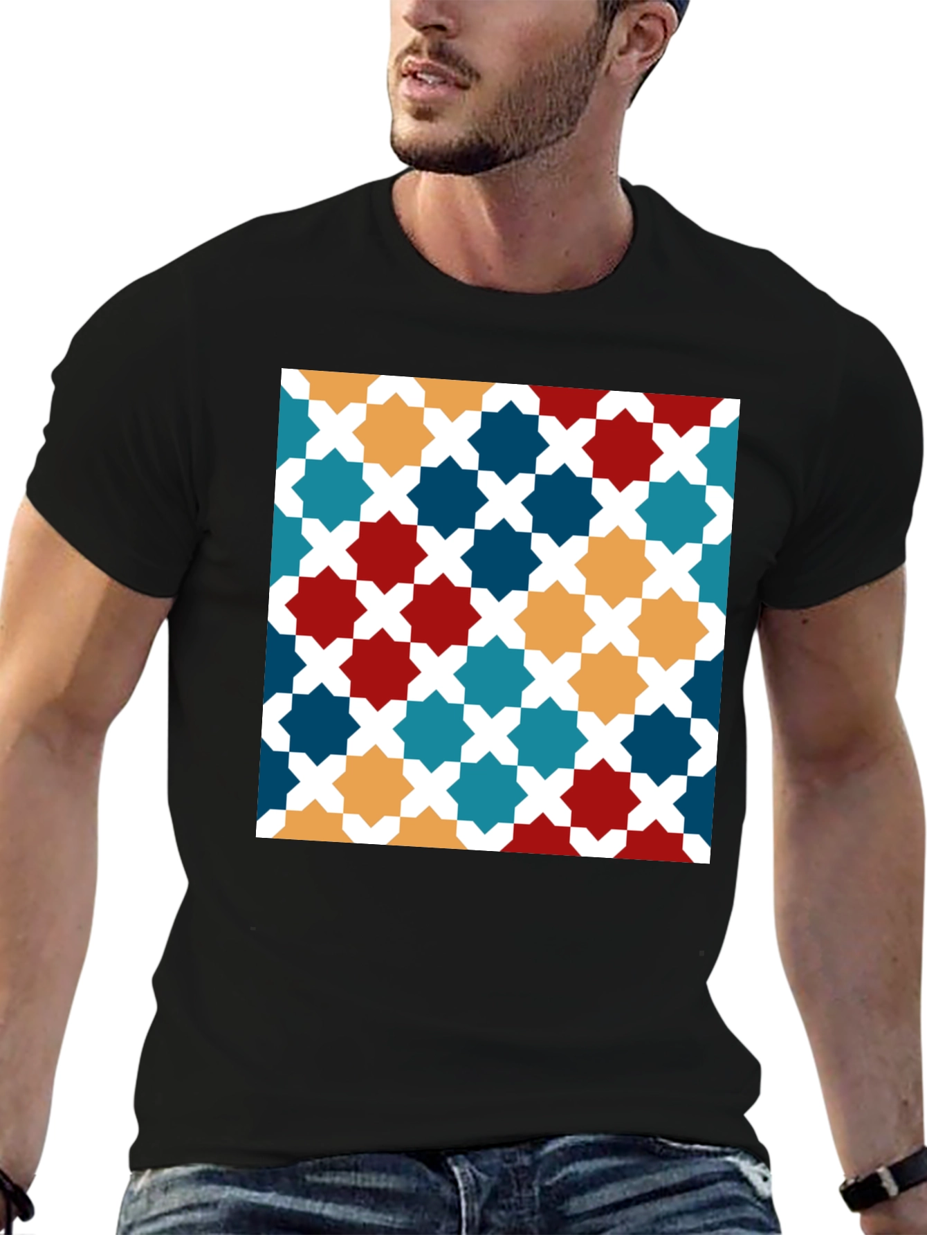 Geometric Pattern Tee - Modern Stylish Design