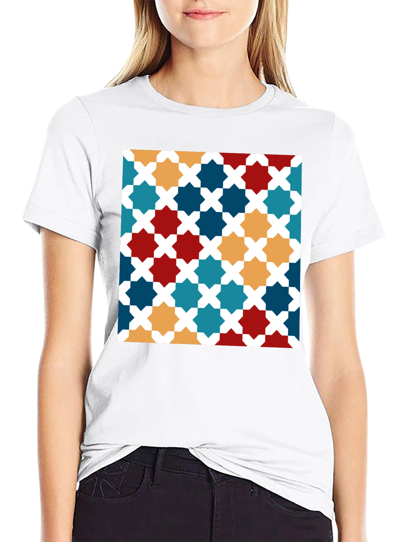 Geometric Pattern Tee - Modern Stylish Design