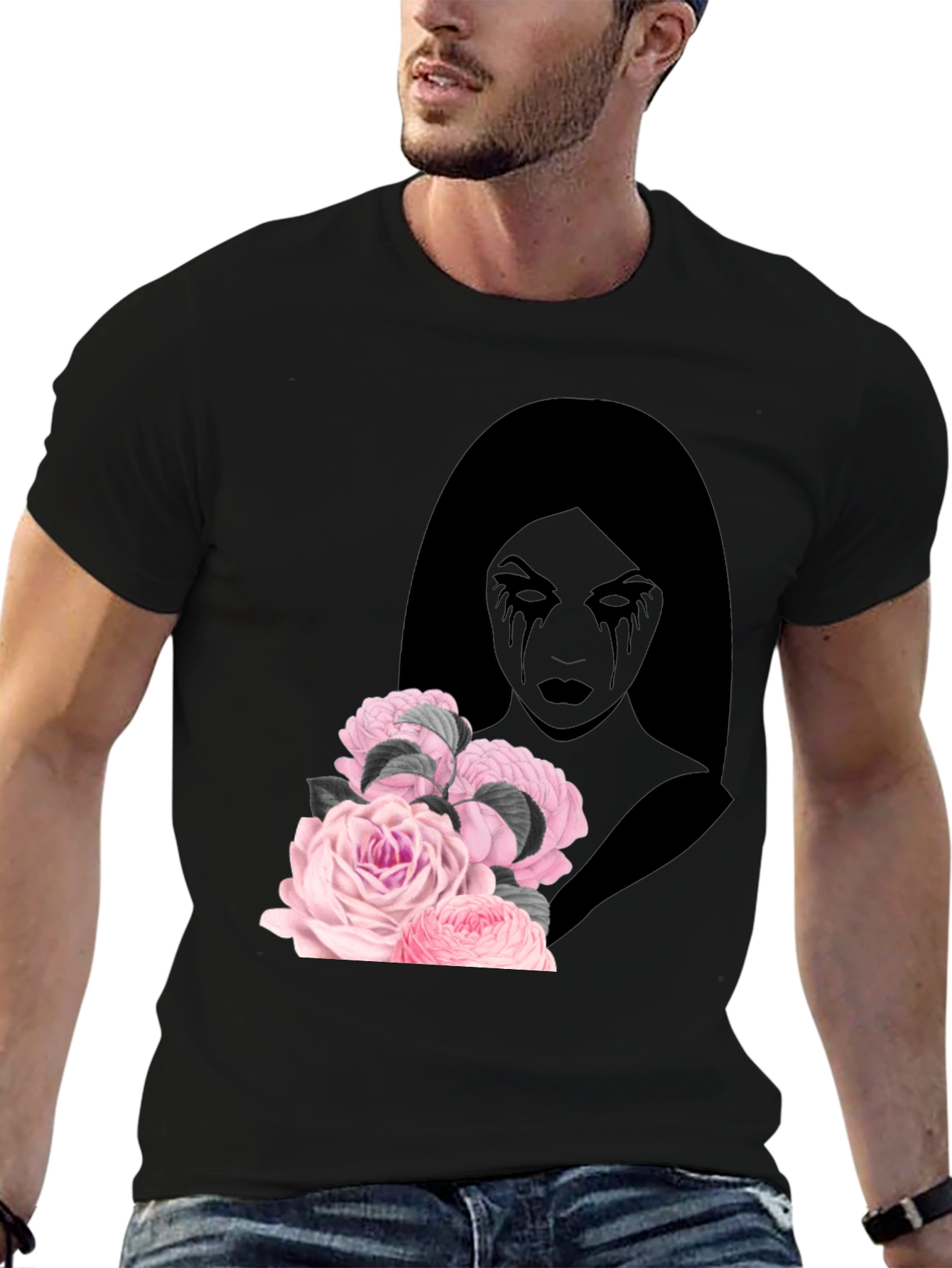 Gothic Floral T-Shirt - Dark Beauty