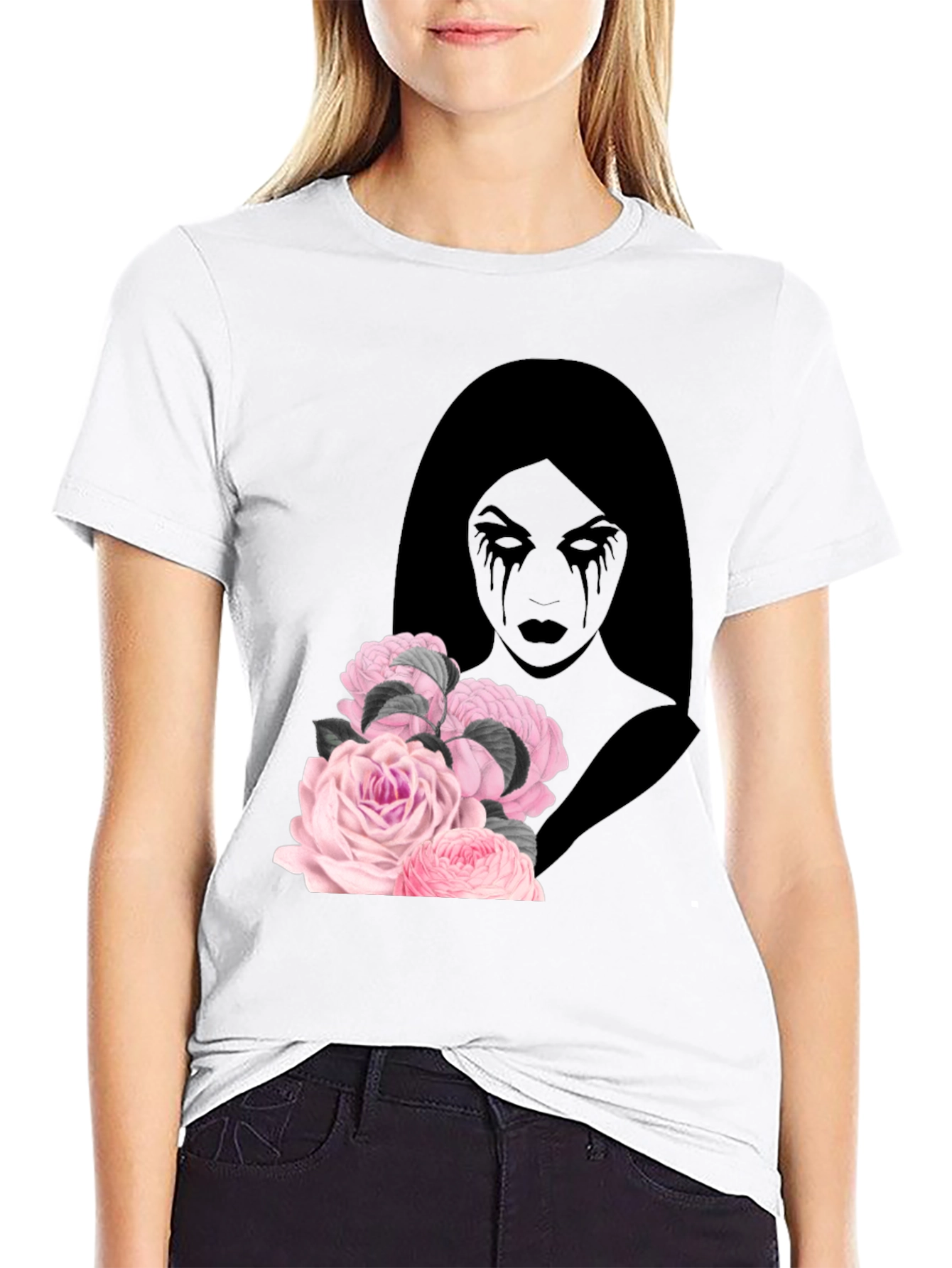 Gothic Floral T-Shirt - Dark Beauty