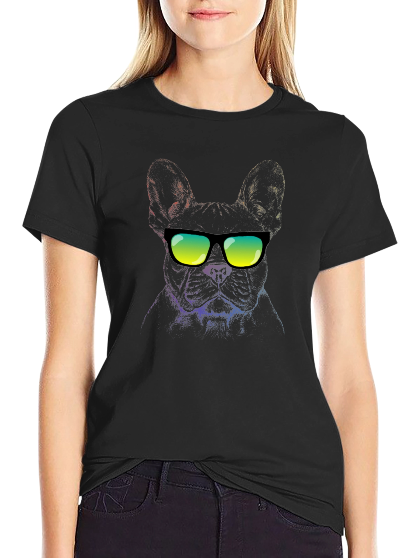 Cool Dog Sunglasses Graphic T-Shirt