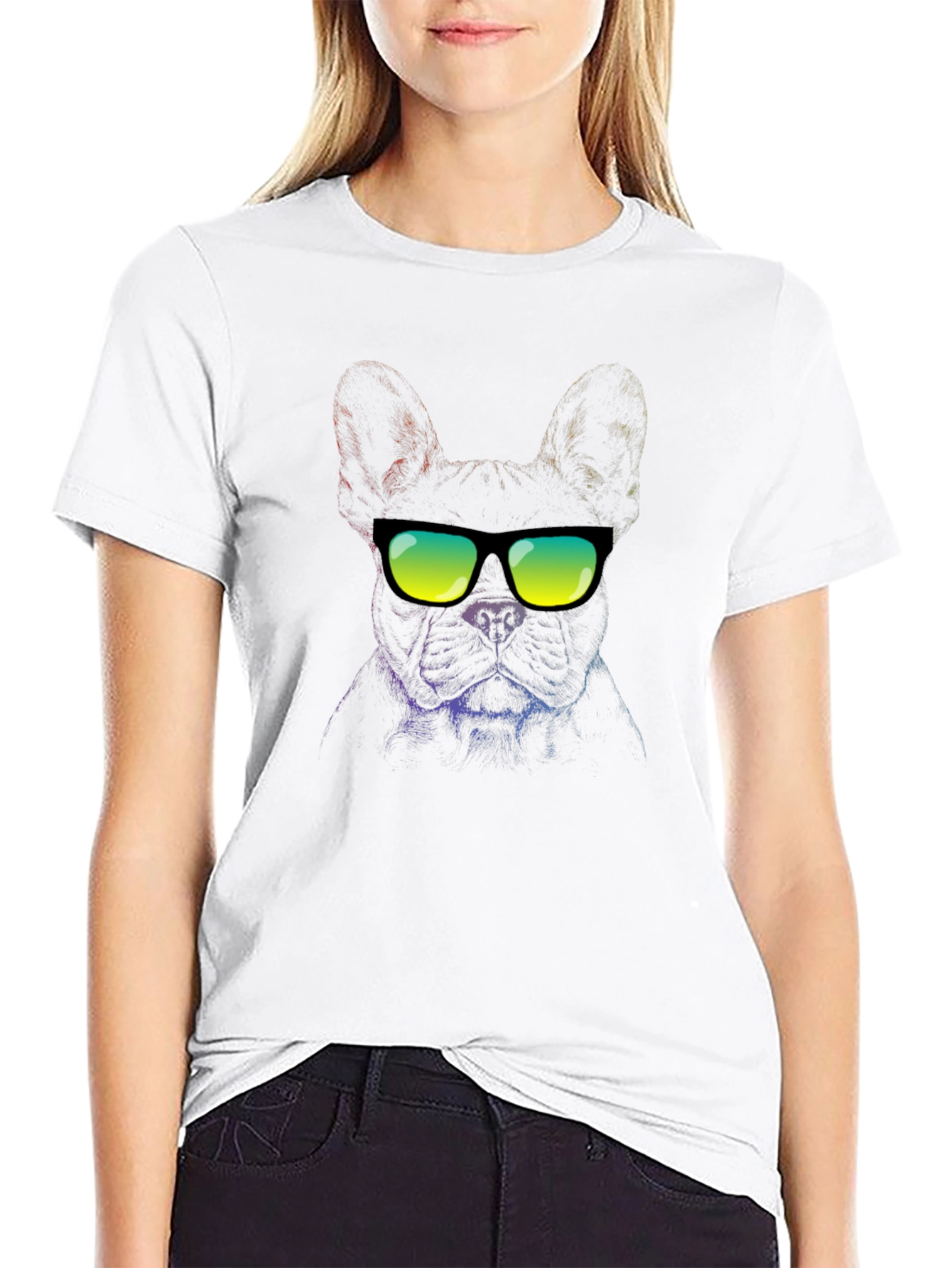 Cool Dog Sunglasses Graphic T-Shirt