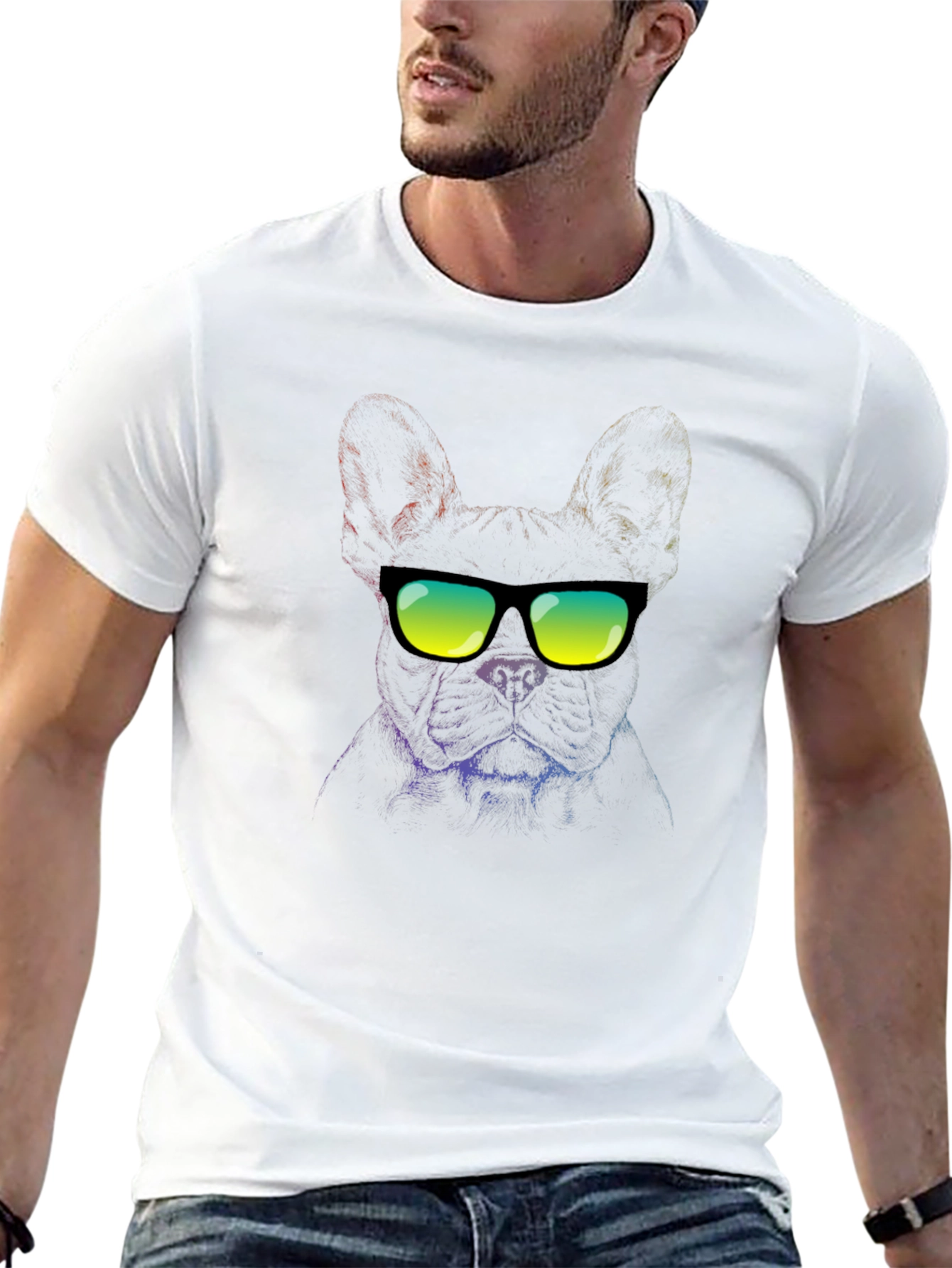 Cool Dog Sunglasses Graphic T-Shirt